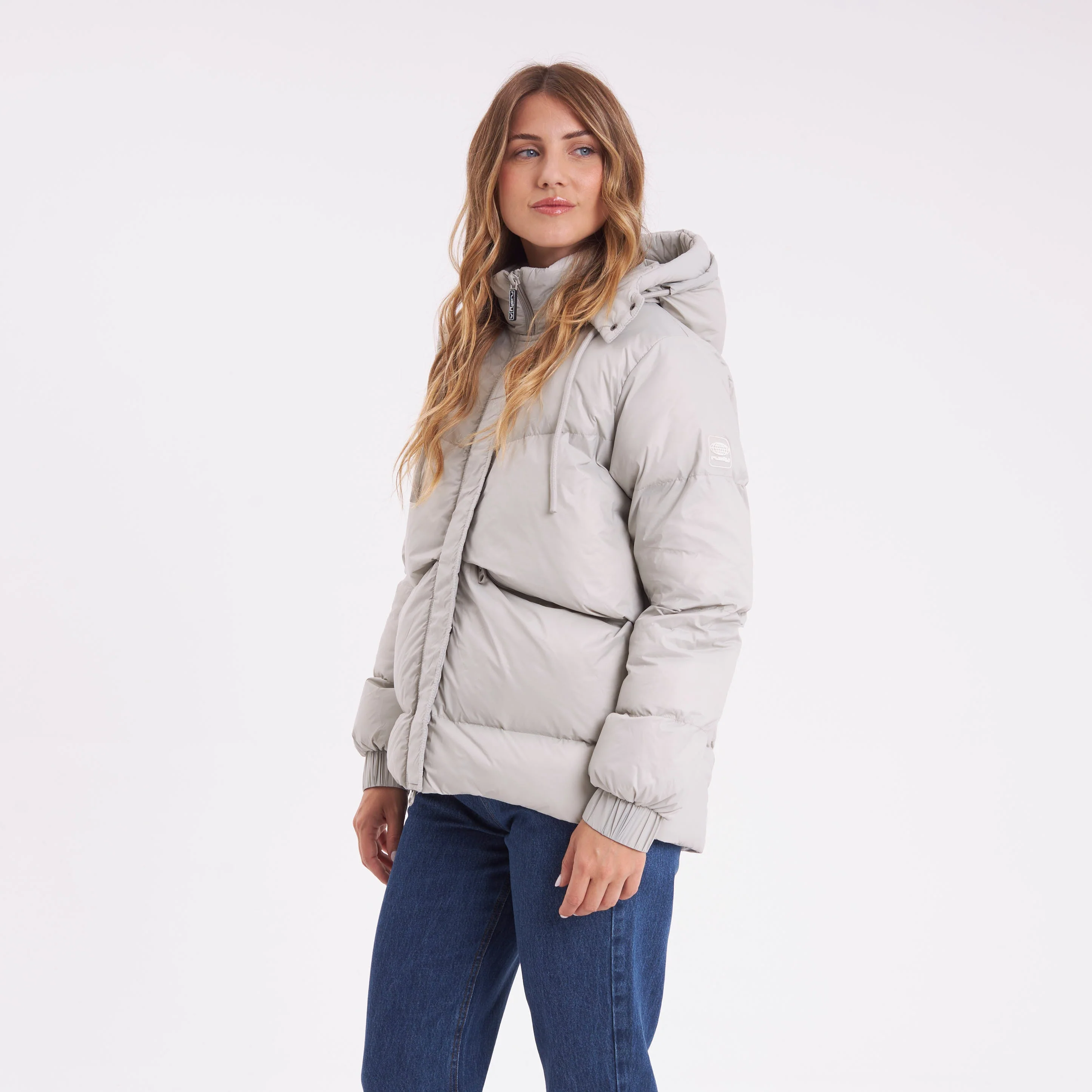 Campera Abrigo Rusty Shallow Puffer Coat Ld Mirage Gray - Image 3