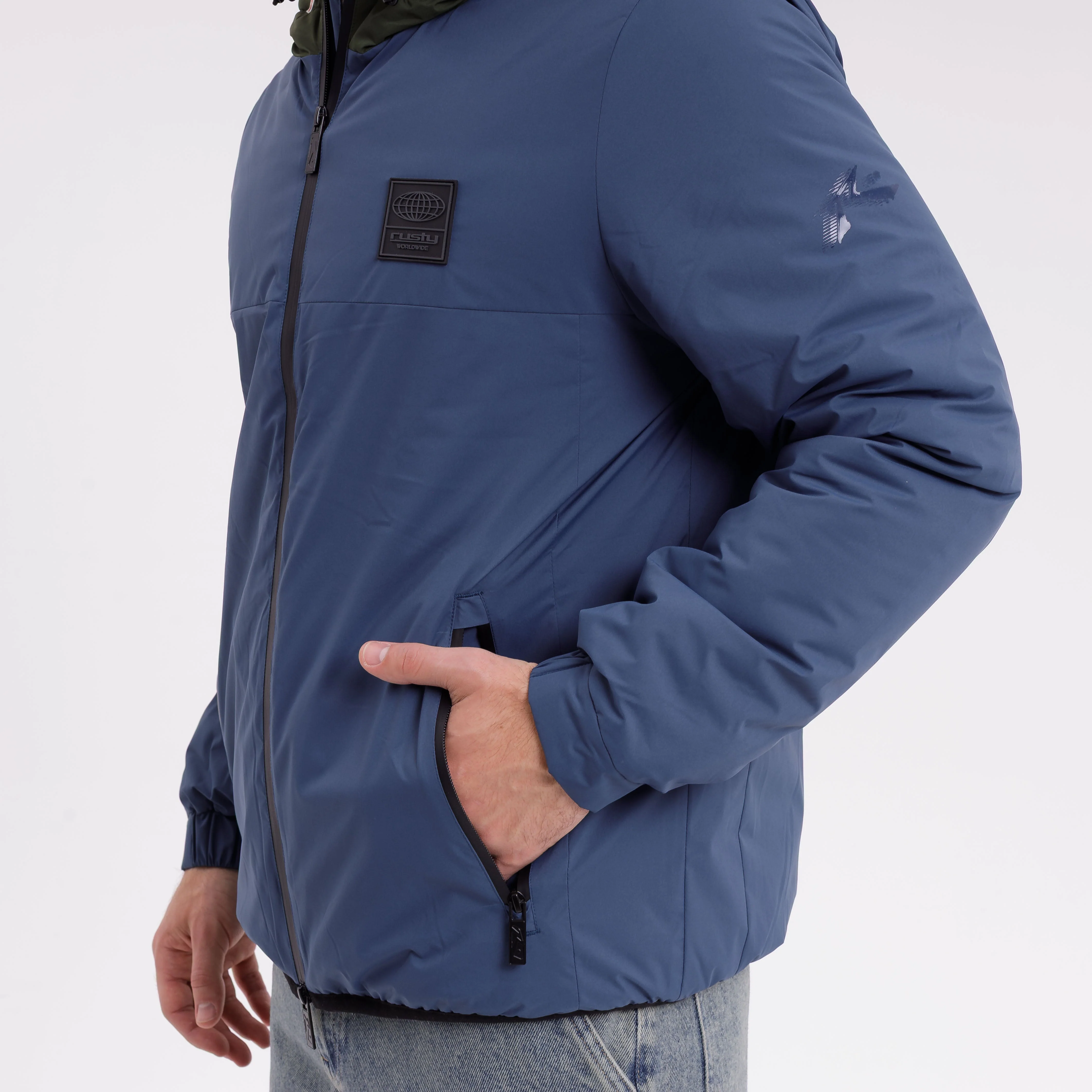 Campera Abrigo Rusty Dunedin Jacket Navy - Image 5