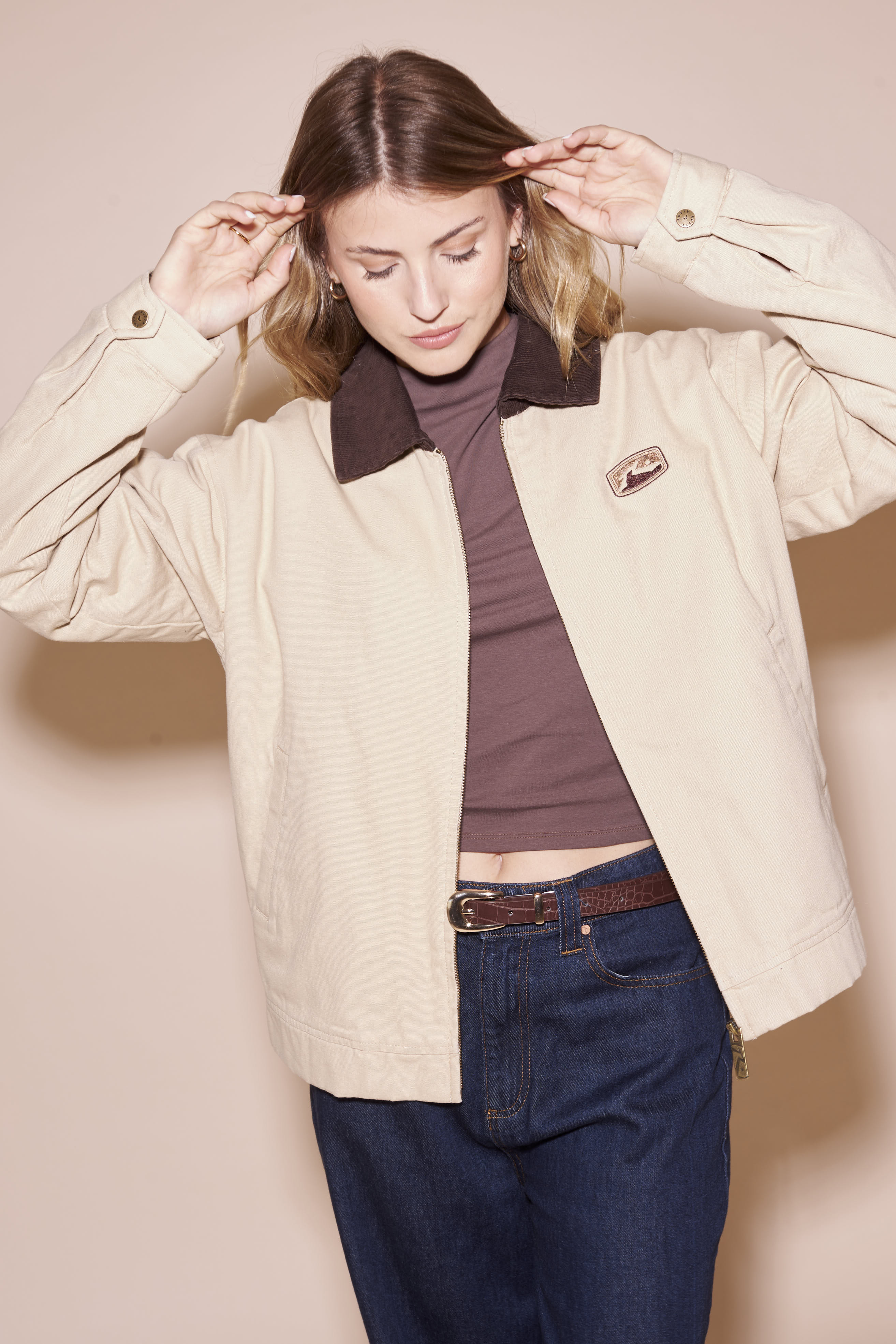 Campera Abrigo Rusty Dakota Jacket Ld Oatmilk - Image 3