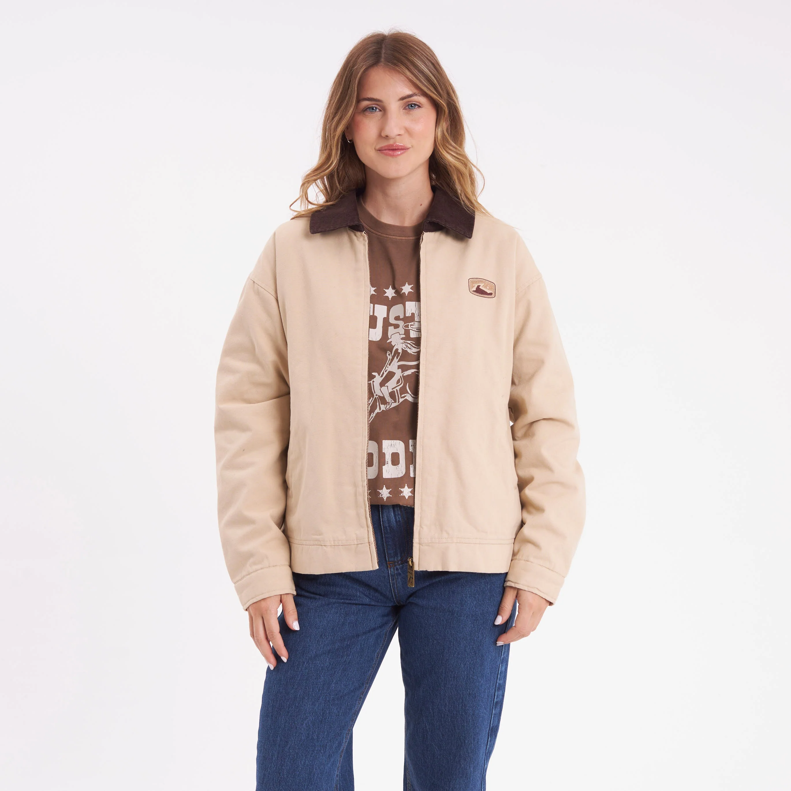 Campera Abrigo Rusty Dakota Jacket Ld Oatmilk - Image 4