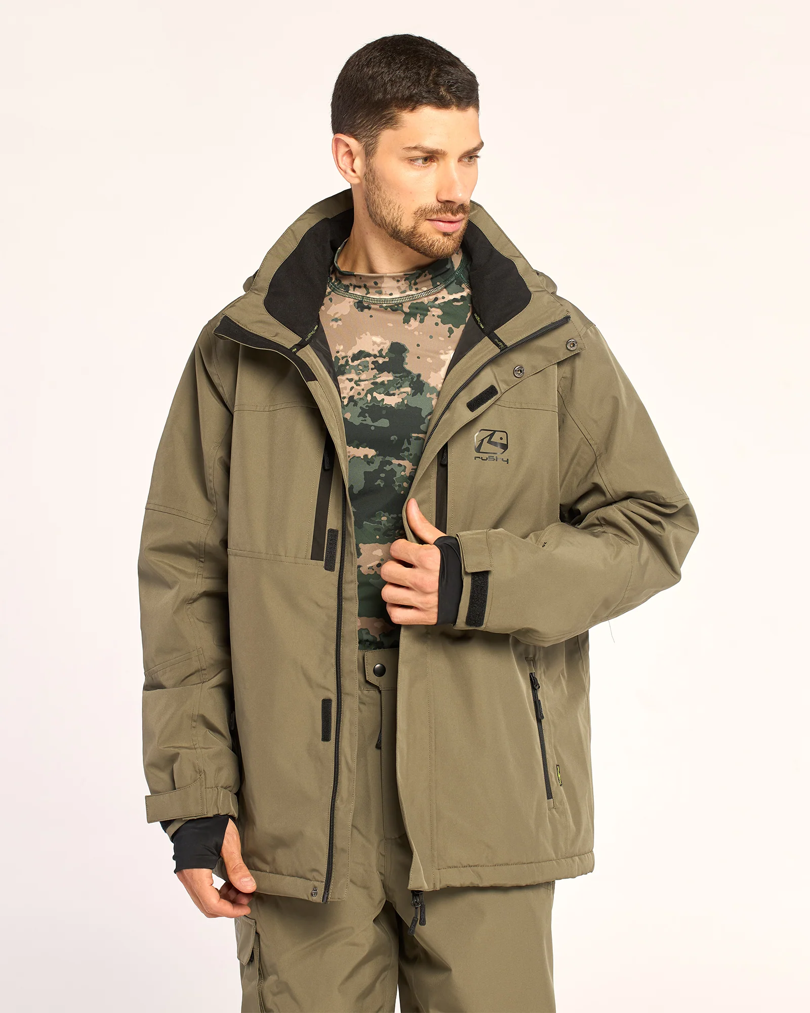 Campera Abrigo Snow Rusty Rabbit Mens Snow Jacket Army - Image 7