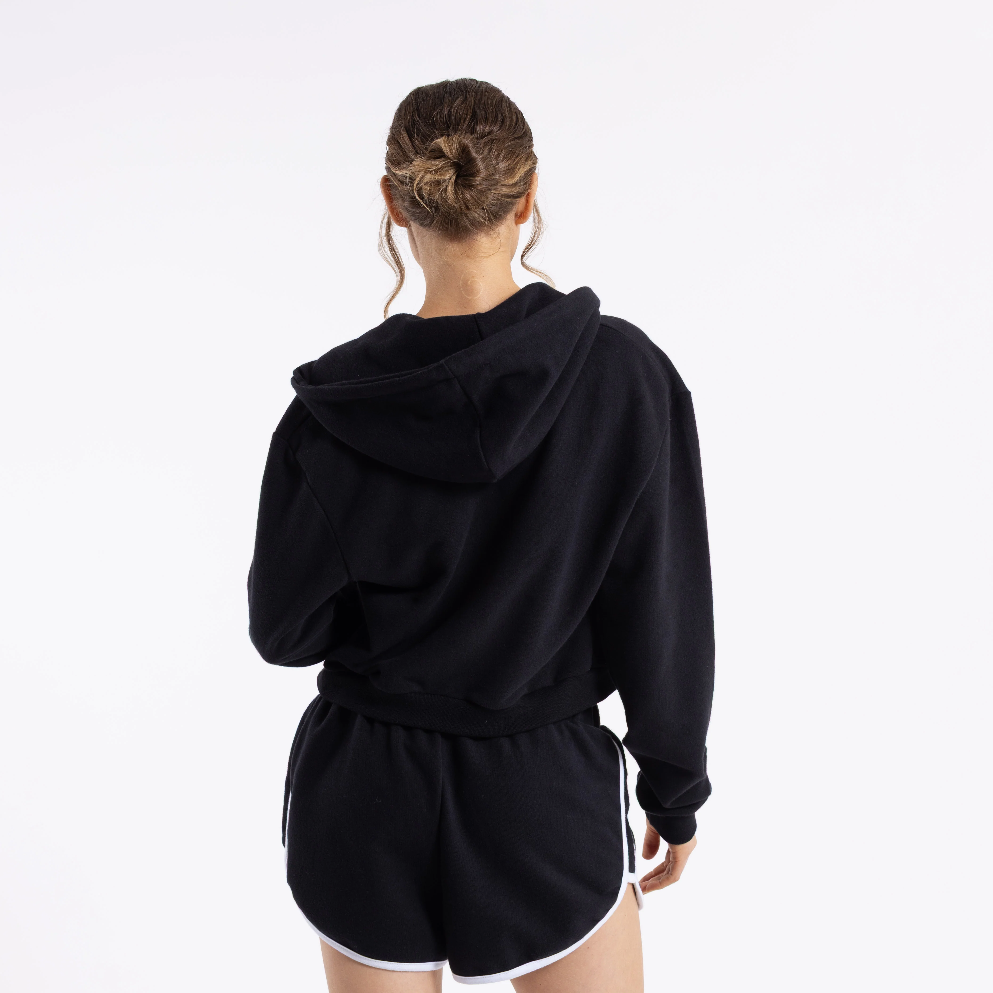 Campera Canguro Rusty Bronson Crop Ziphood Ld Black - Image 4