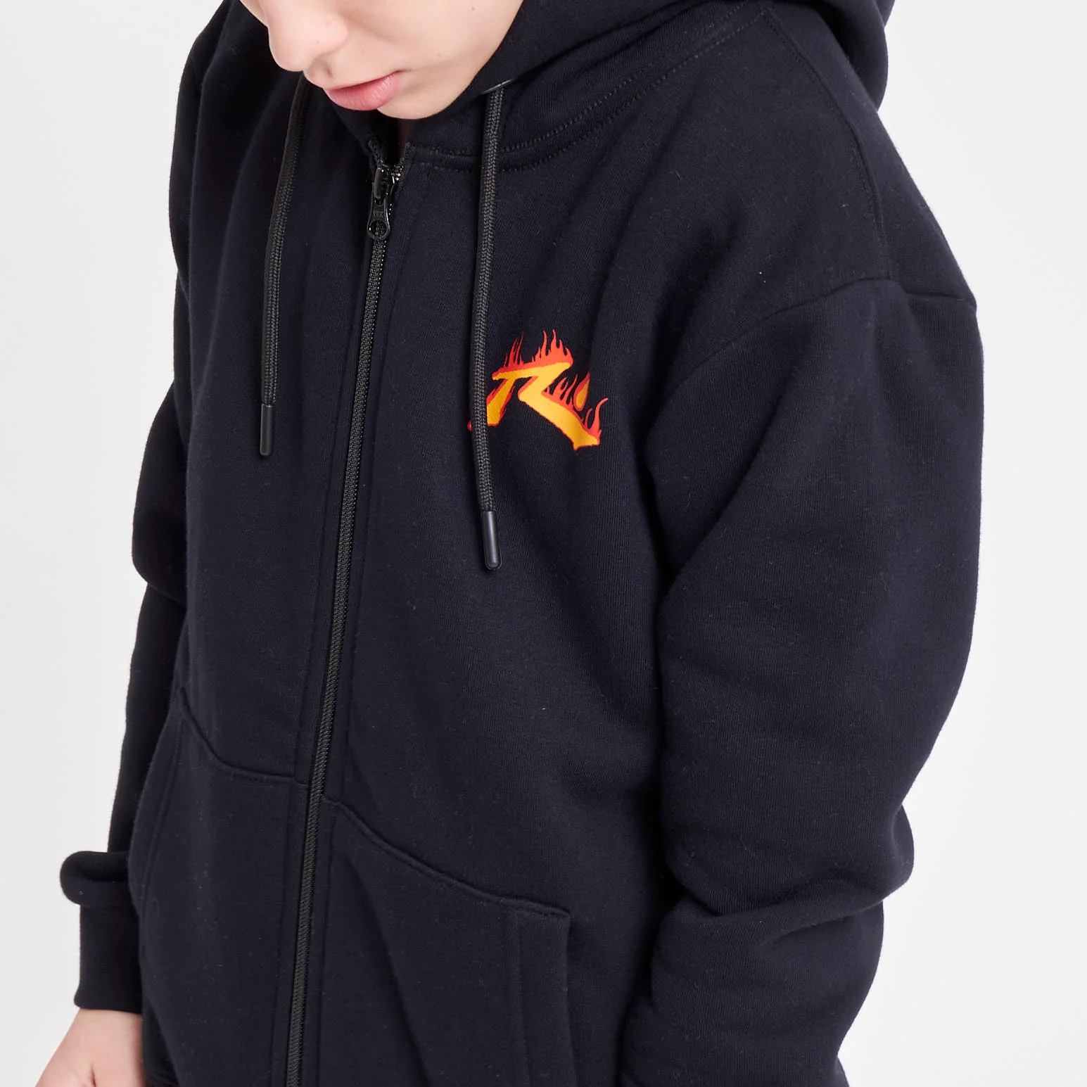 Campera Canguro Rusty On Fire Zh Jr Black - Image 3