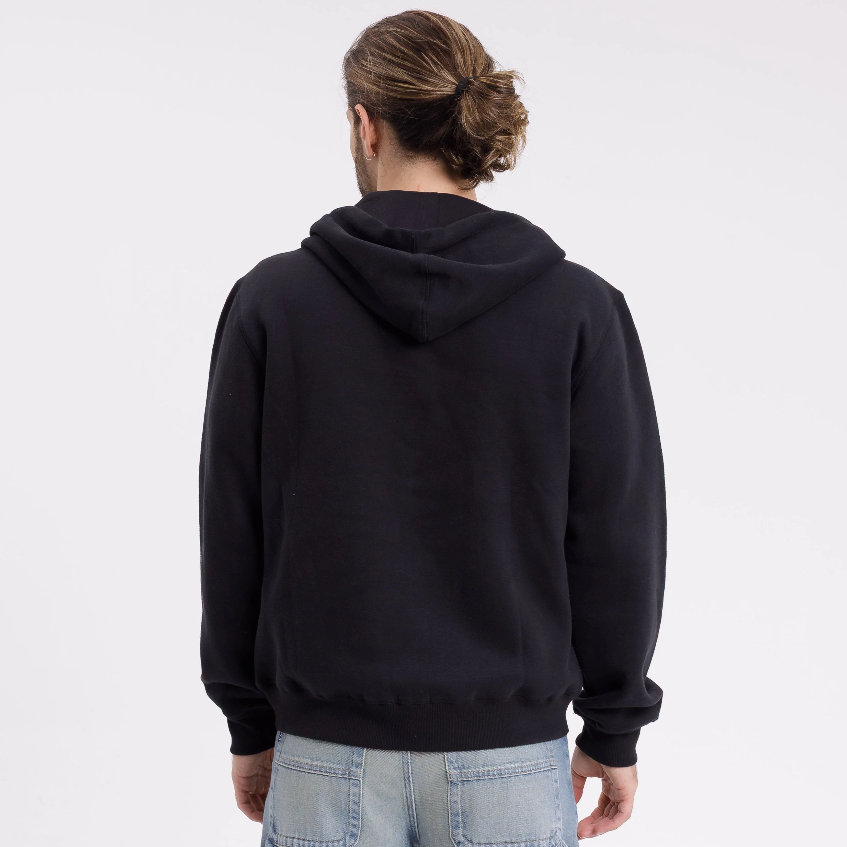 Campera Canguro Rusty One Logo Zip Hood* Black - Image 3