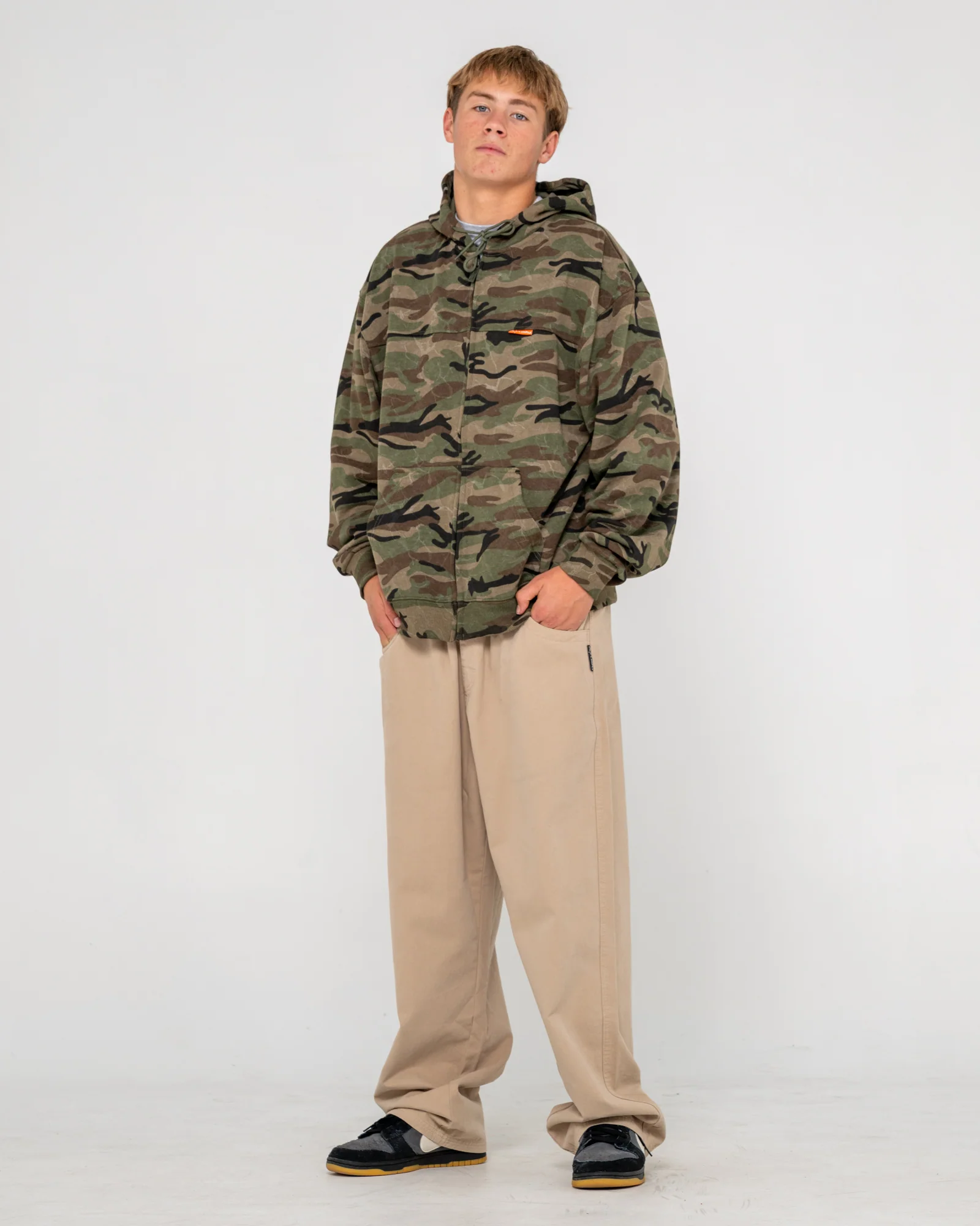 Campera Canguro Rusty Rambo Zip Thru Hooded Fleece Camo - Image 3