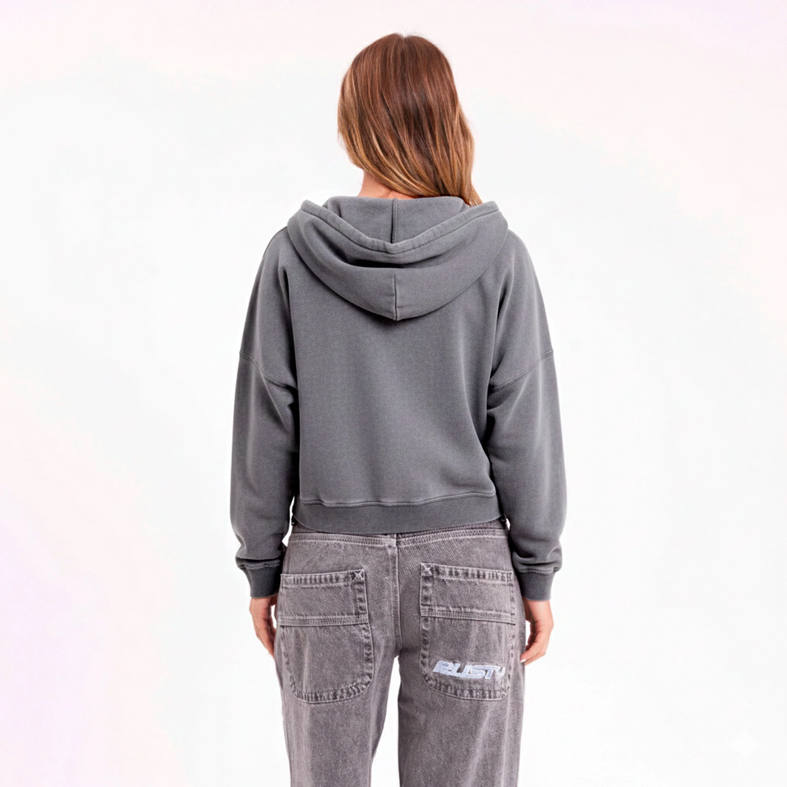 Campera Canguro Rusty Frankston Ziphood Ld Dark Grey - Image 4