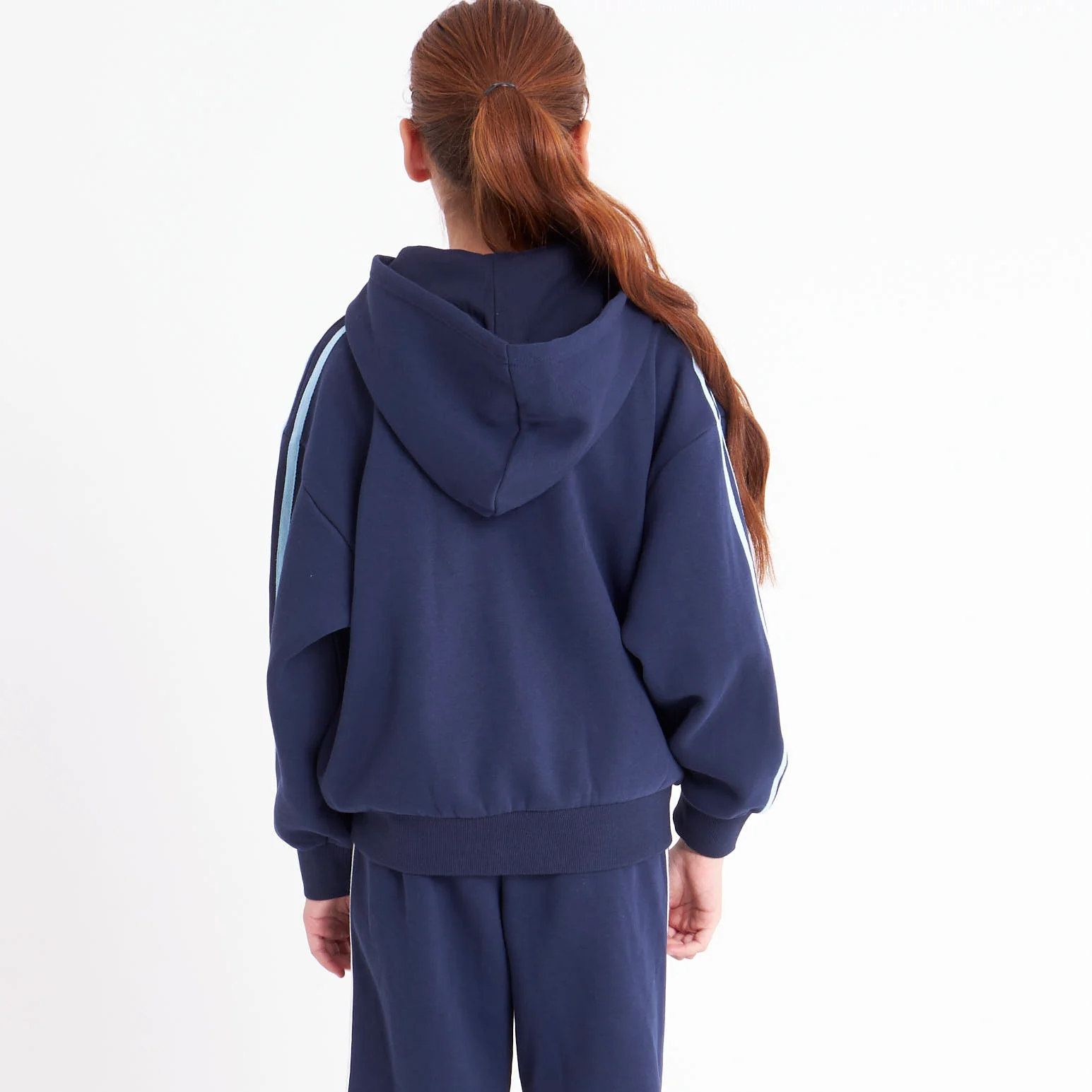 Campera Canguro Rusty Girls Team Varsity Zip Through Hood Navy - Image 6