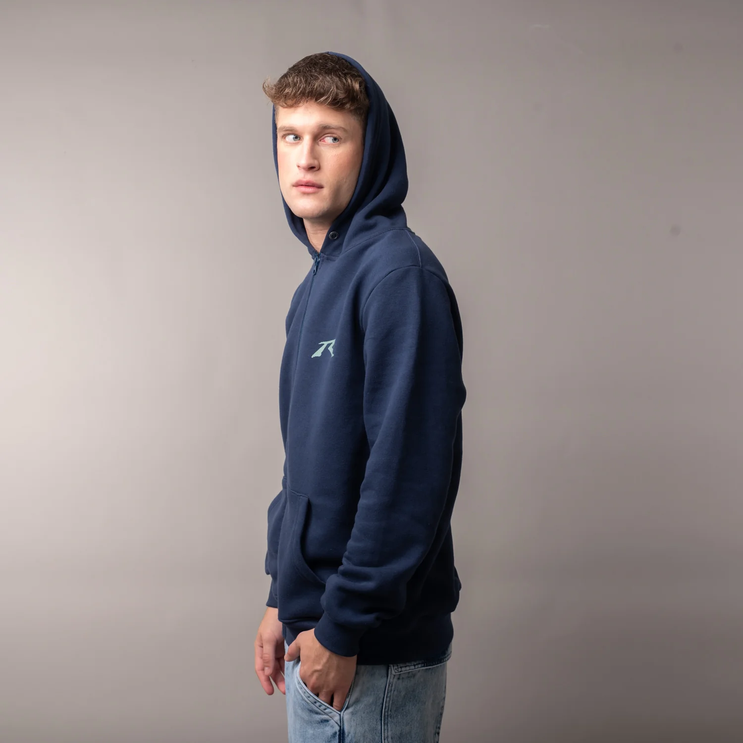 Campera Canguro Rusty Competition Navy/Green Gables - Image 3