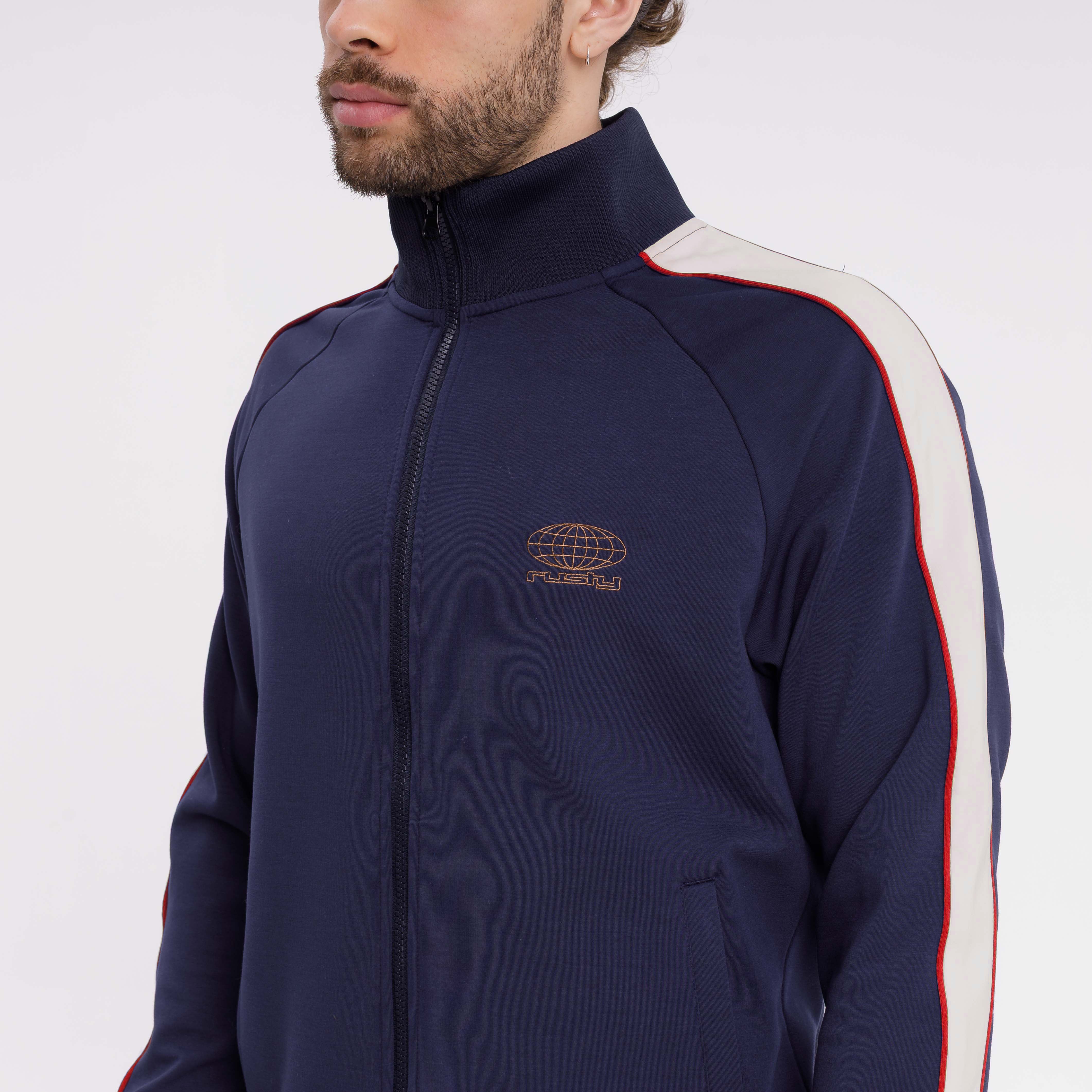 Campera Canguro Rusty Lykke Zip Hood Navy - Image 2