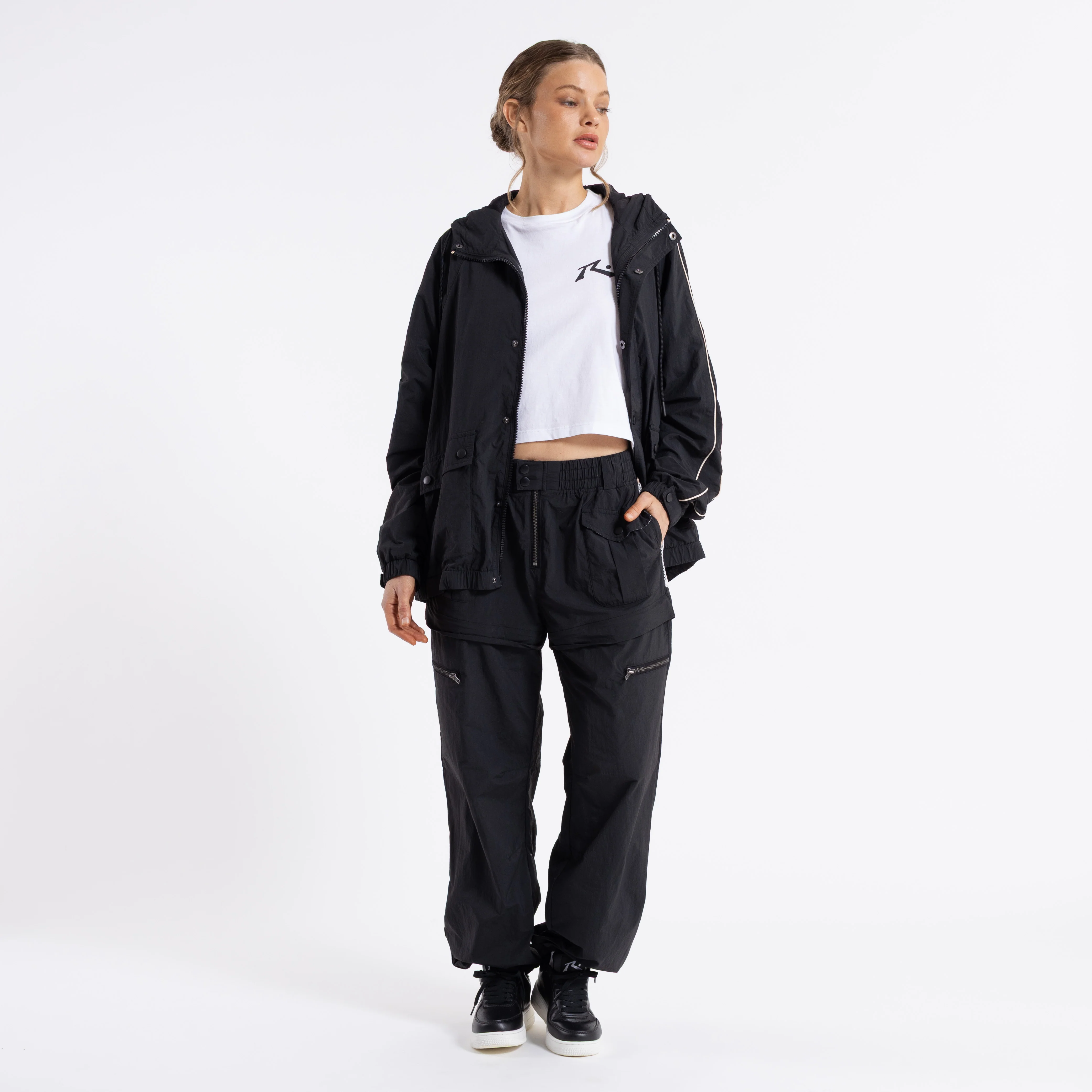 Campera Liviana Rusty Cruel Summer Windbreaker Jacket Ld Black - Image 3