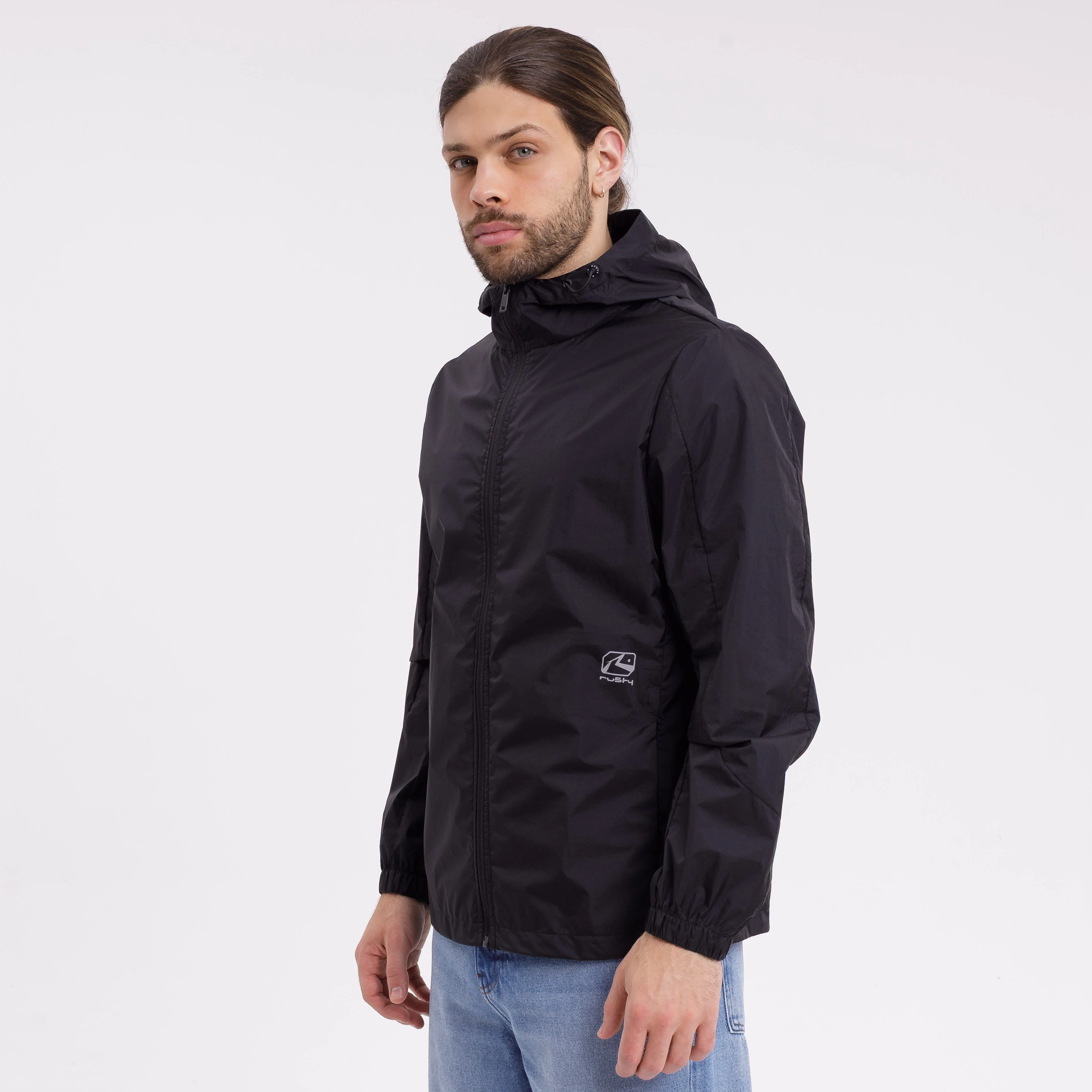 Campera Liviana Rusty No Fear Windbreaker Black - Image 6