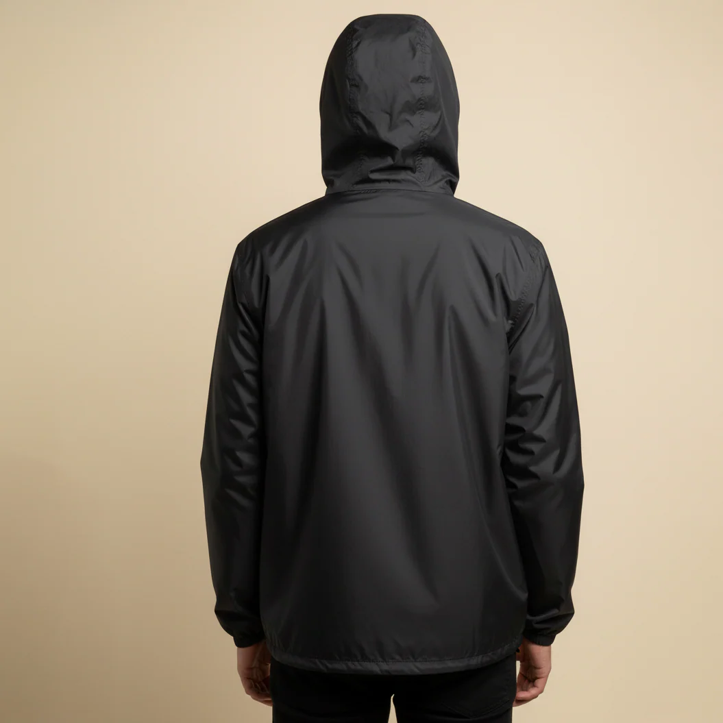 Campera Liviana Rusty Point Hope Zip Hood Windbreaker Black - Image 3