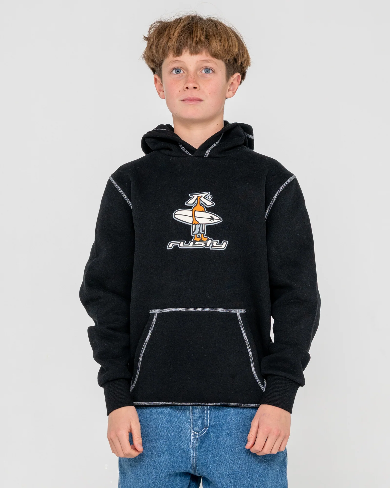 Canguro Rusty Dr. Dot Hooded Fleece Boys Black