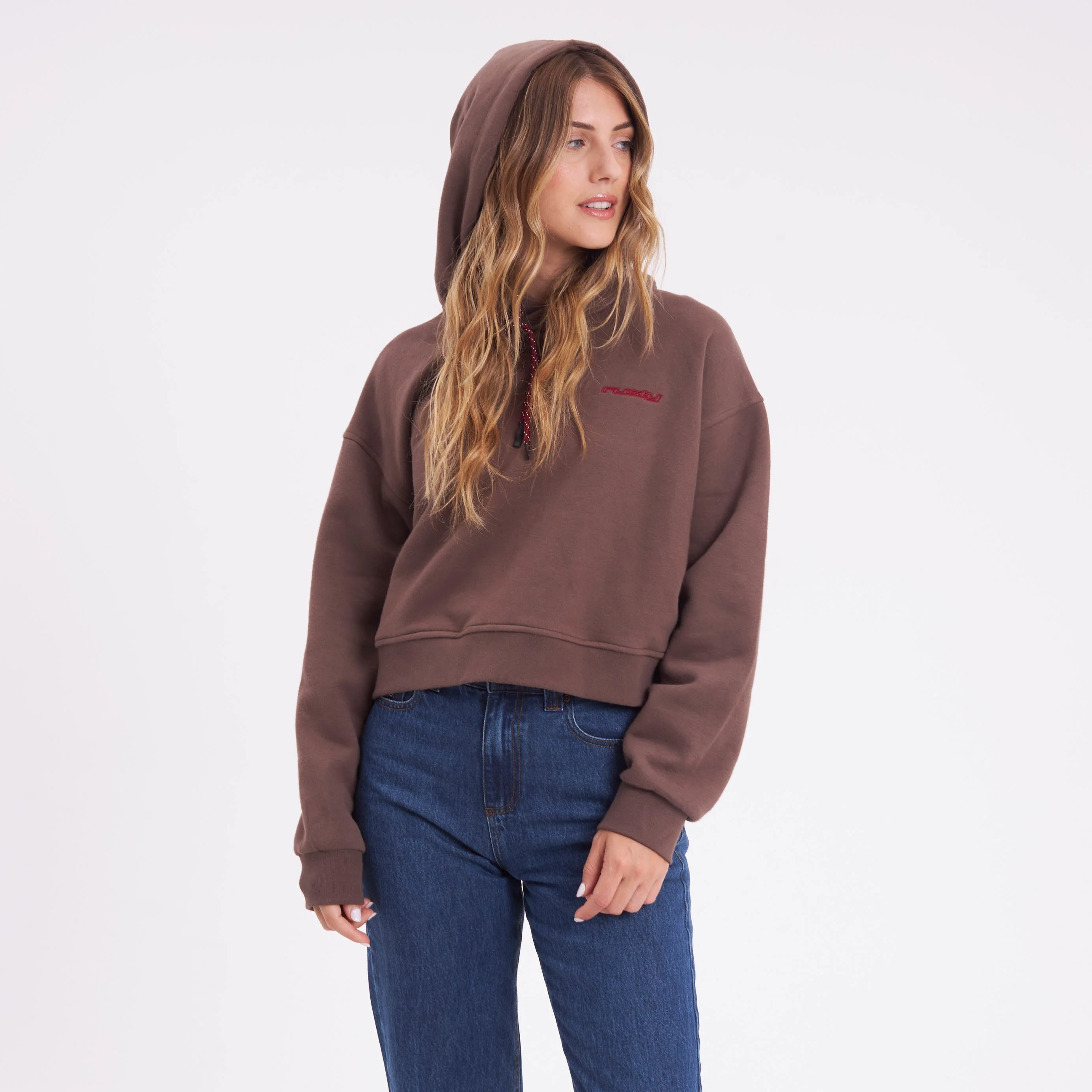 Canguro Rusty Little While Crop Hood Ld Chestnuit - Image 3