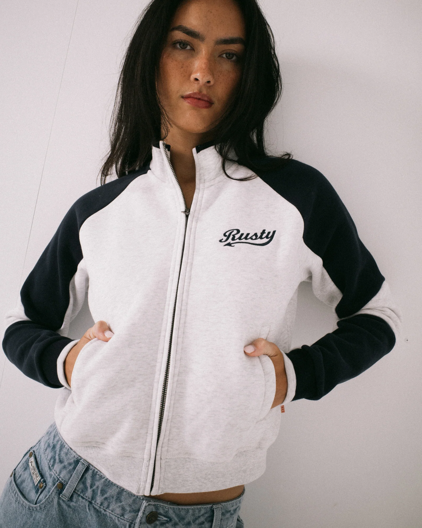 Canguro Rusty Day Dreamer Funnel Neck Fleece Ecru Marle - Image 2