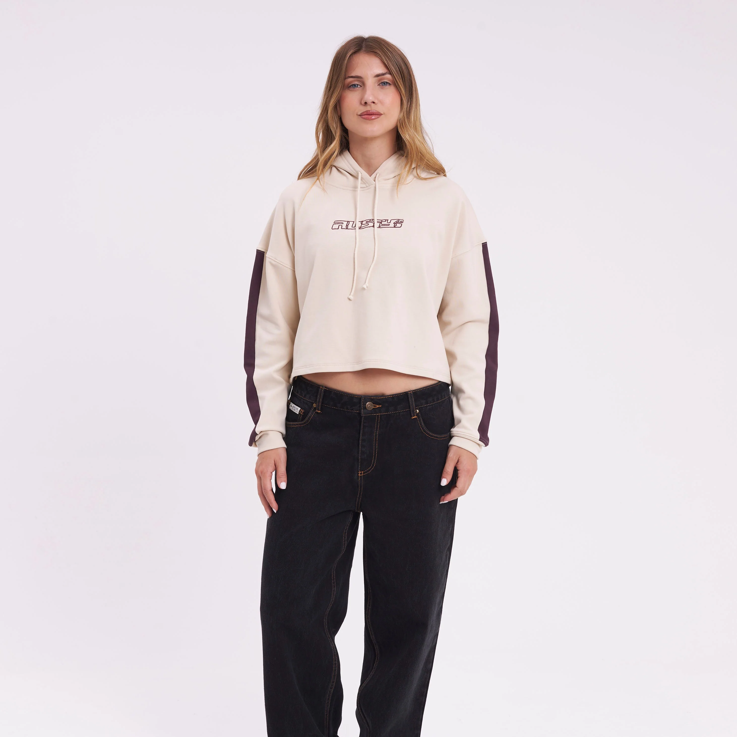 Canguro Rusty Karma Relaxed Crop Hood Ld Egret