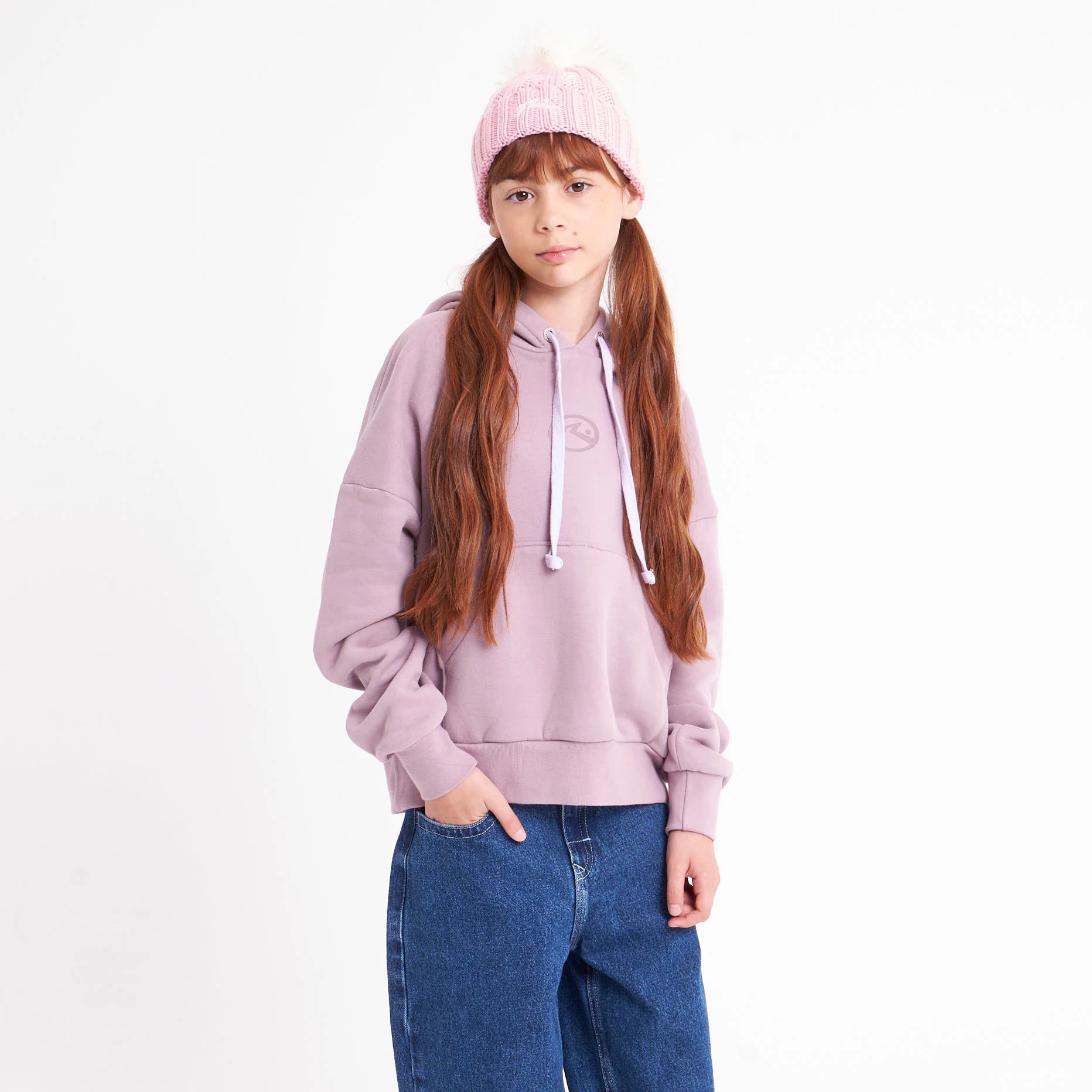 Canguro Rusty Rusty Essential Relaxed Hood Girls Elderberry - Image 7