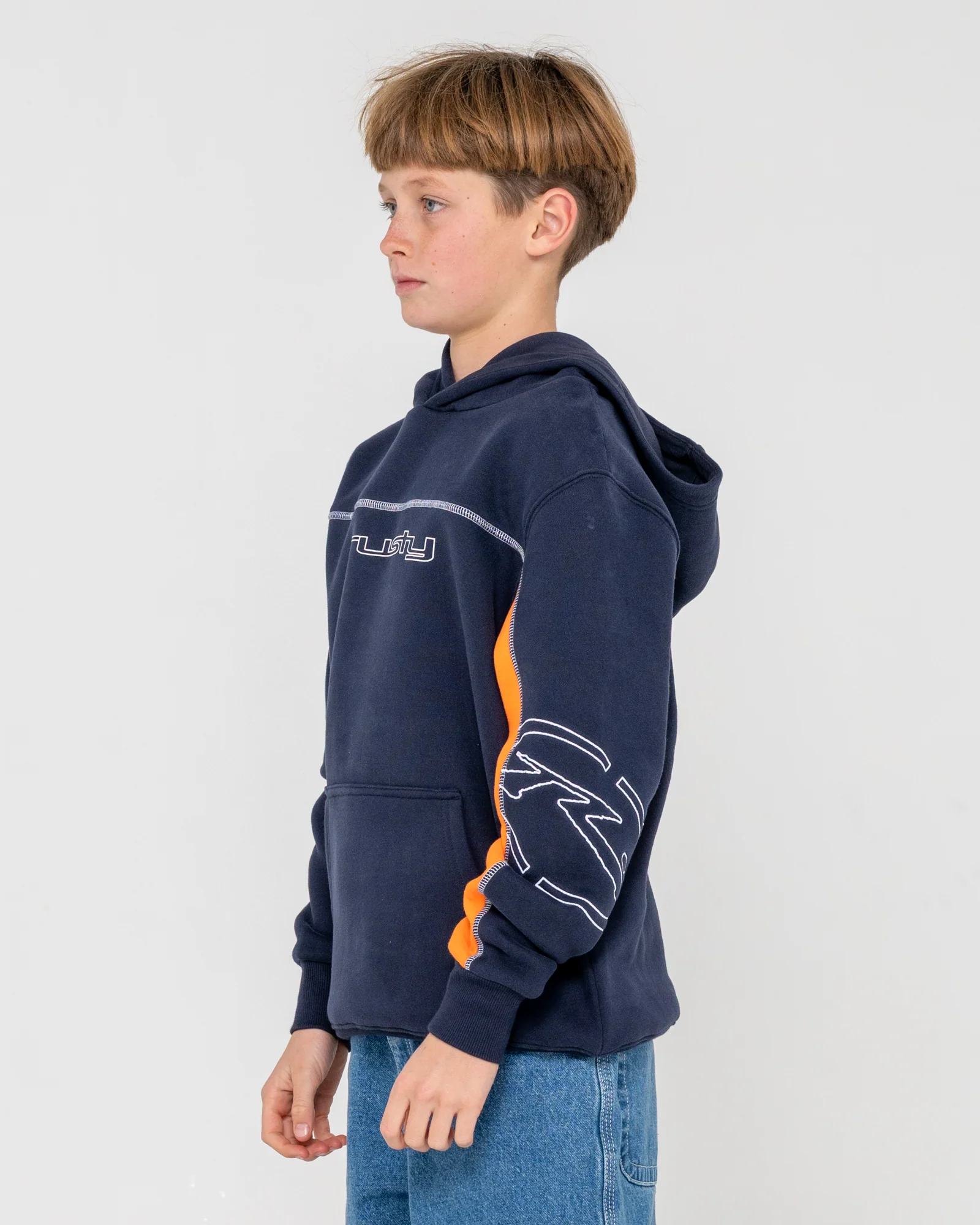 Canguro Rusty Titan Hooded Fleece Boys Navy Blue - Image 3