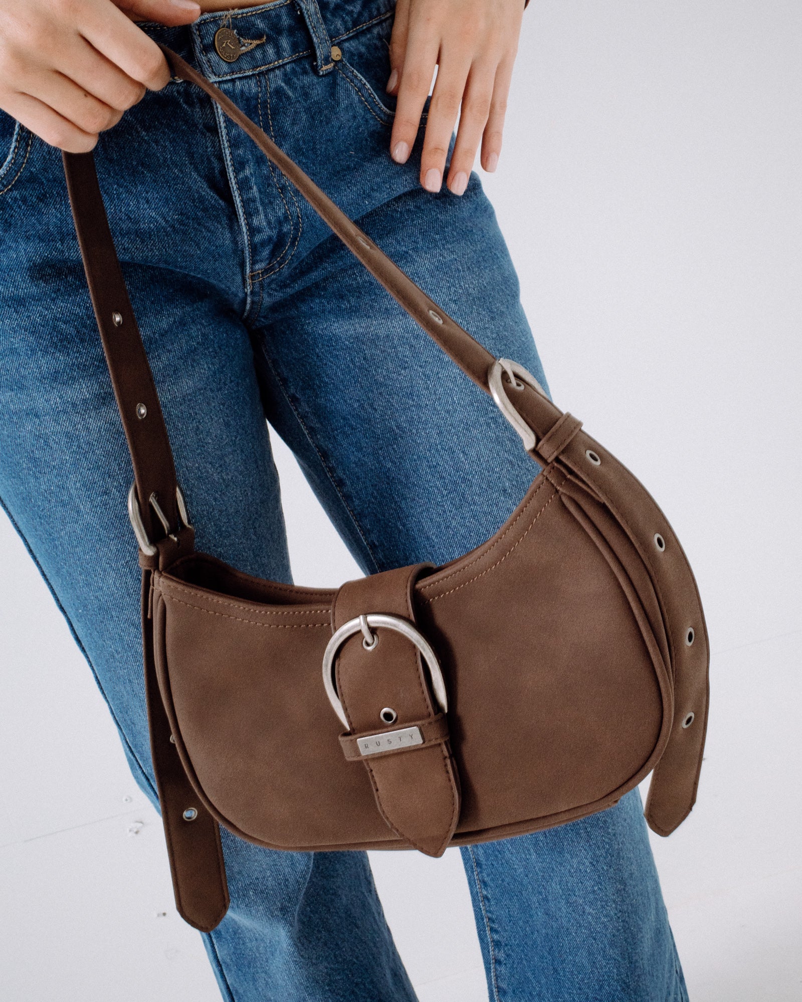 Cartera Rusty Rodeo Suede Handbag Pinecone - Image 5