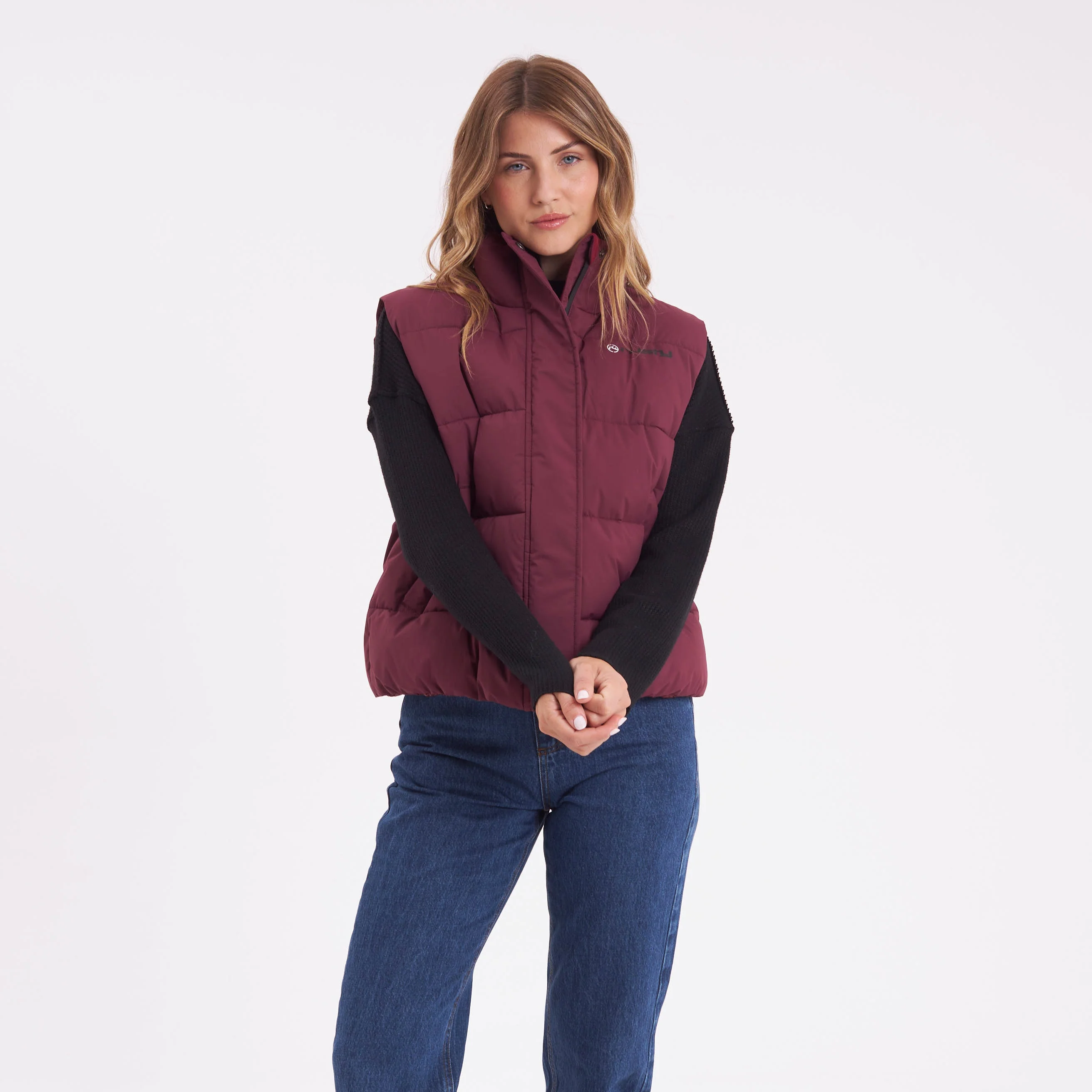 Chaleco Rusty Beautiful Puffer Vest Ld Burgundy