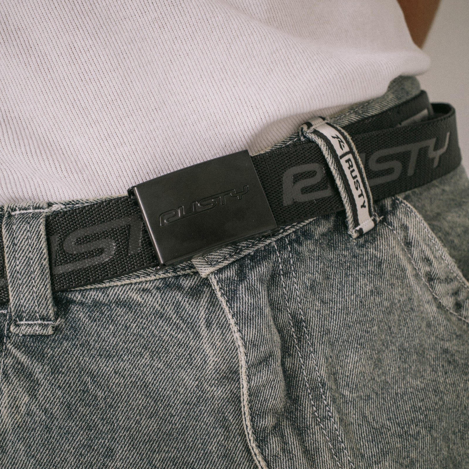 Cinturon Rusty Flip Daddy Elastic Webbing Belt Black - Image 3