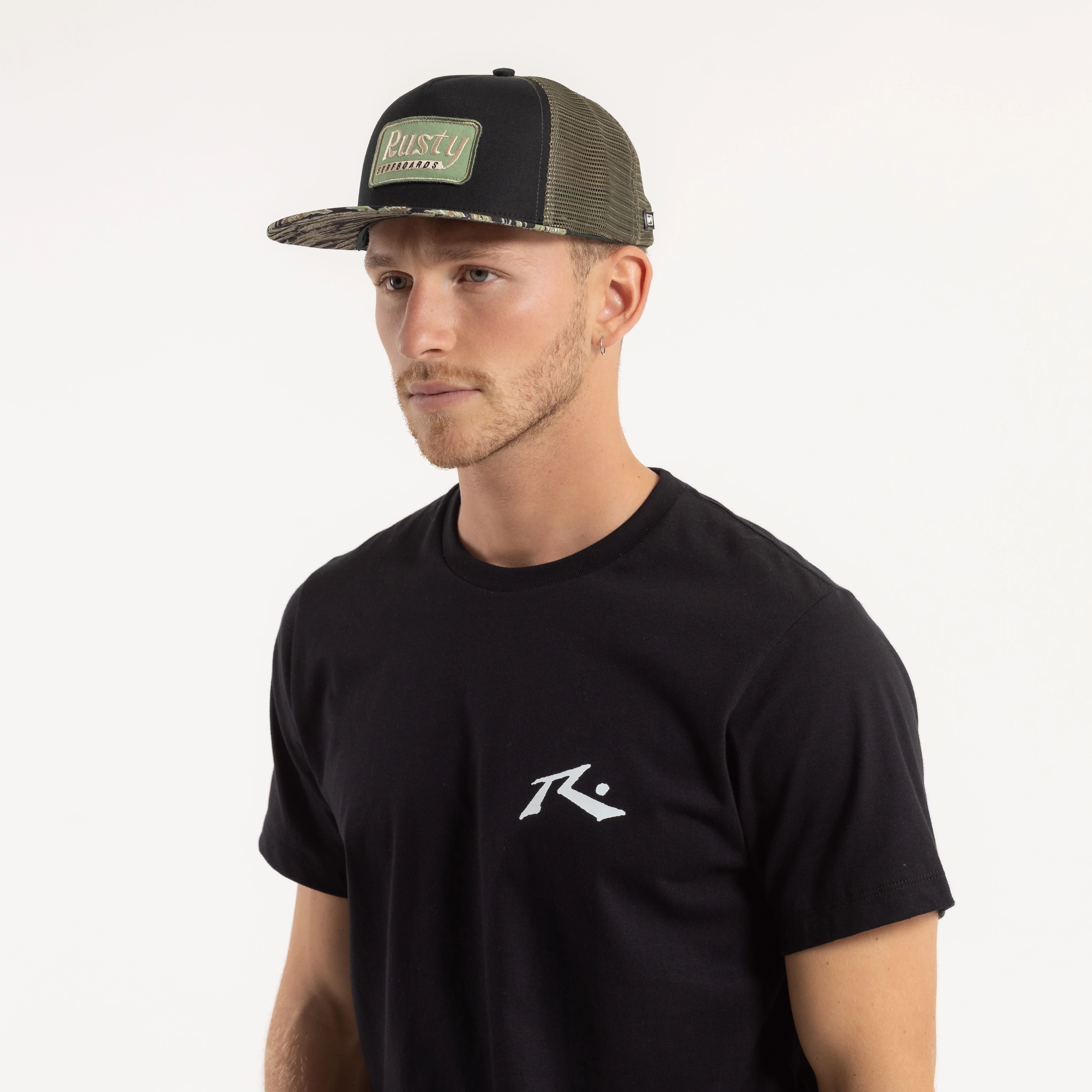 Gorra Rusty Tulsa Trucker Cap Black Camo - Image 4