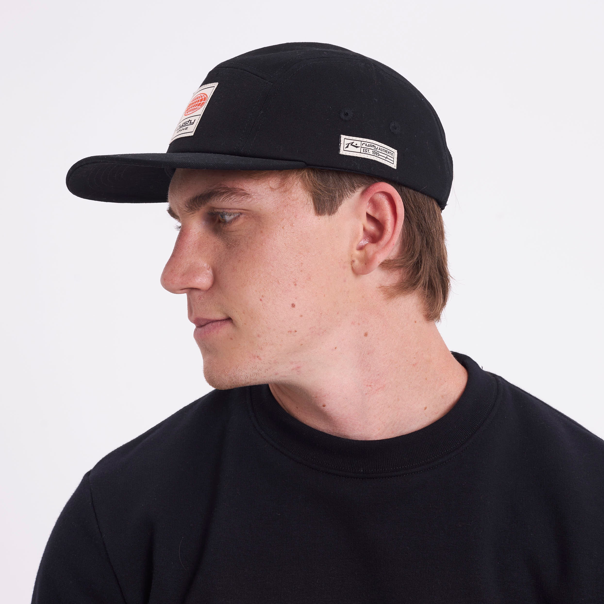 Gorra Rusty Jealous Five Panels Cap Black - Image 3