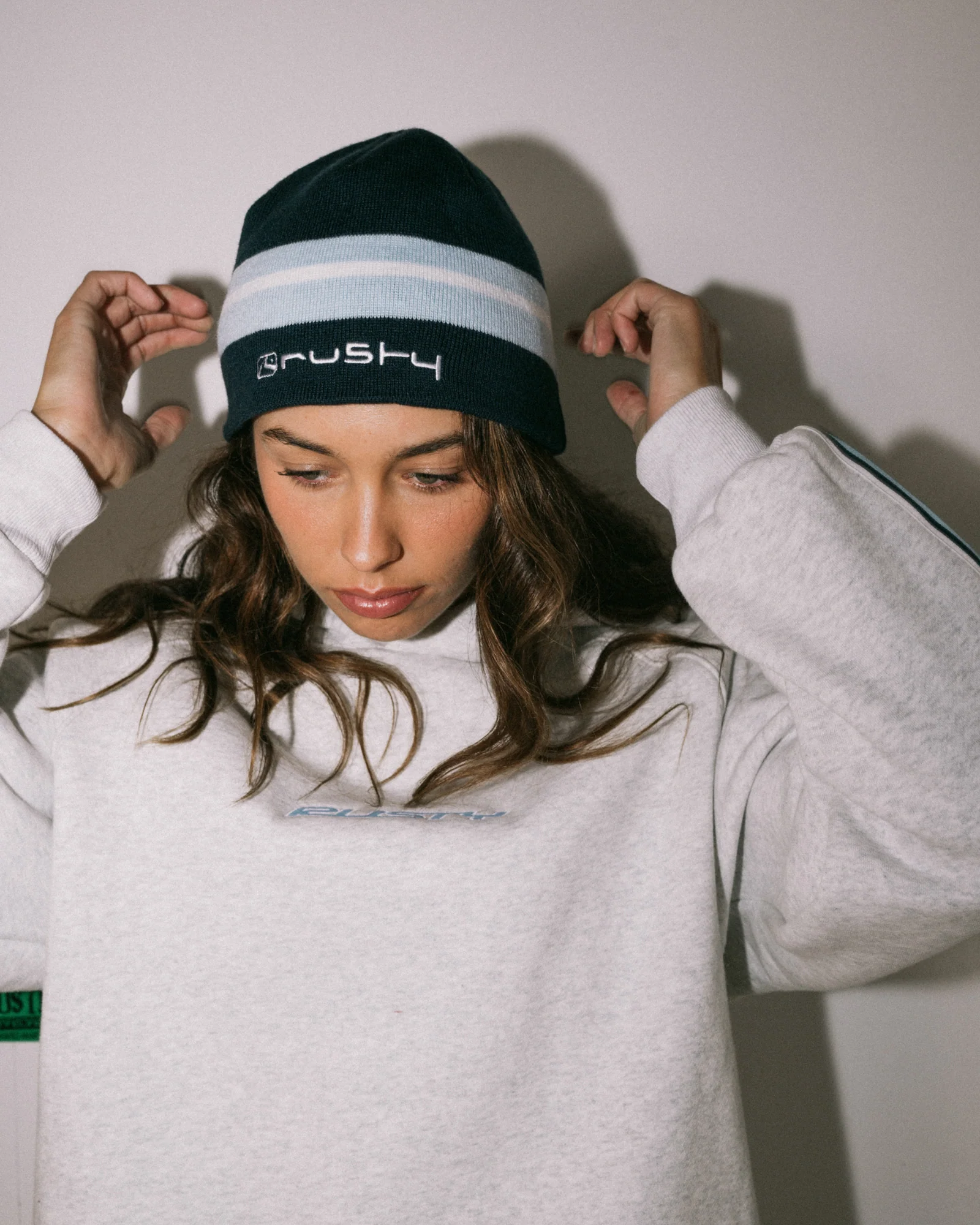 Gorro Lana Rusty Atlantic Stripe Recycled Beanie* Atlantic Blue