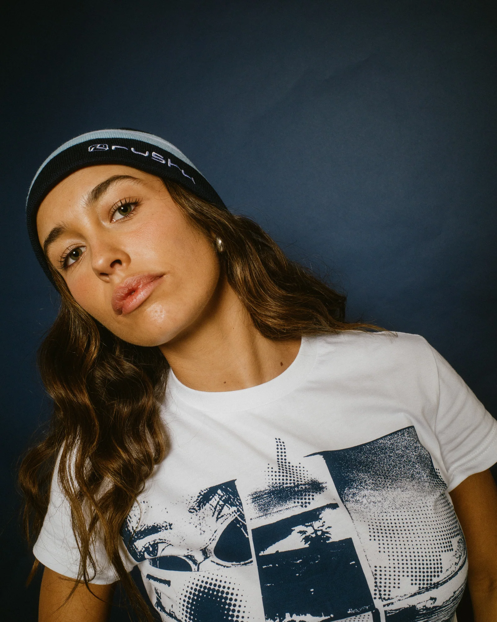 Gorro Lana Rusty Atlantic Stripe Recycled Beanie* Atlantic Blue - Image 5