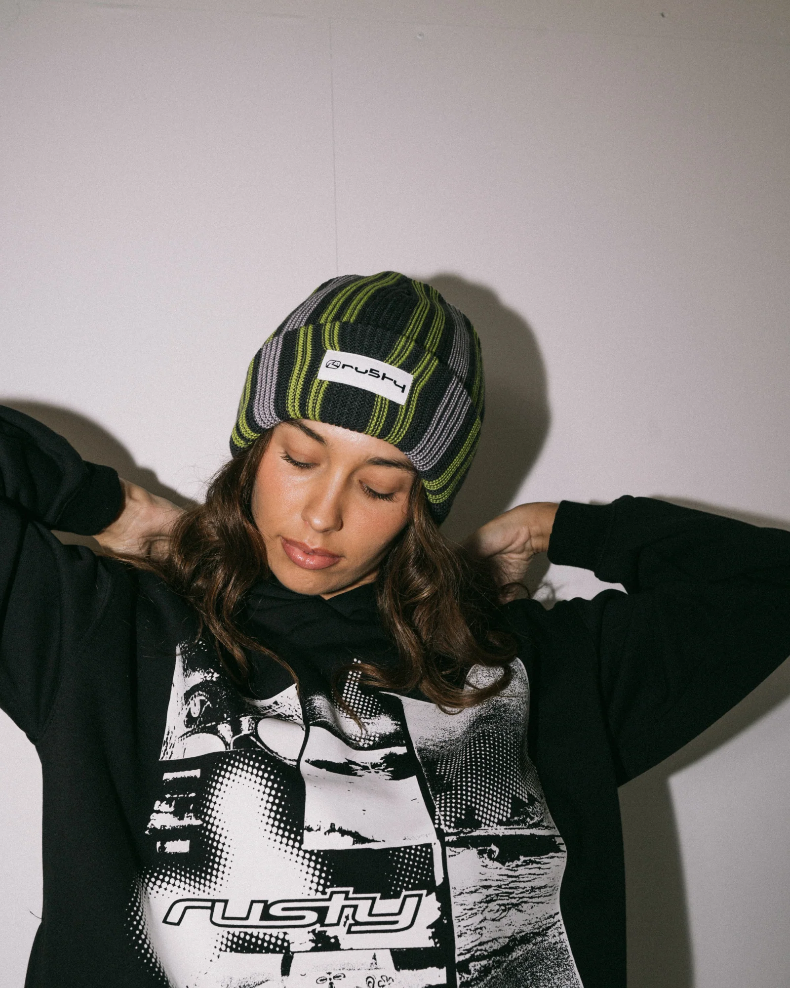 Gorro Lana Rusty Breaker Stripe Beanie* Carbon - Image 2