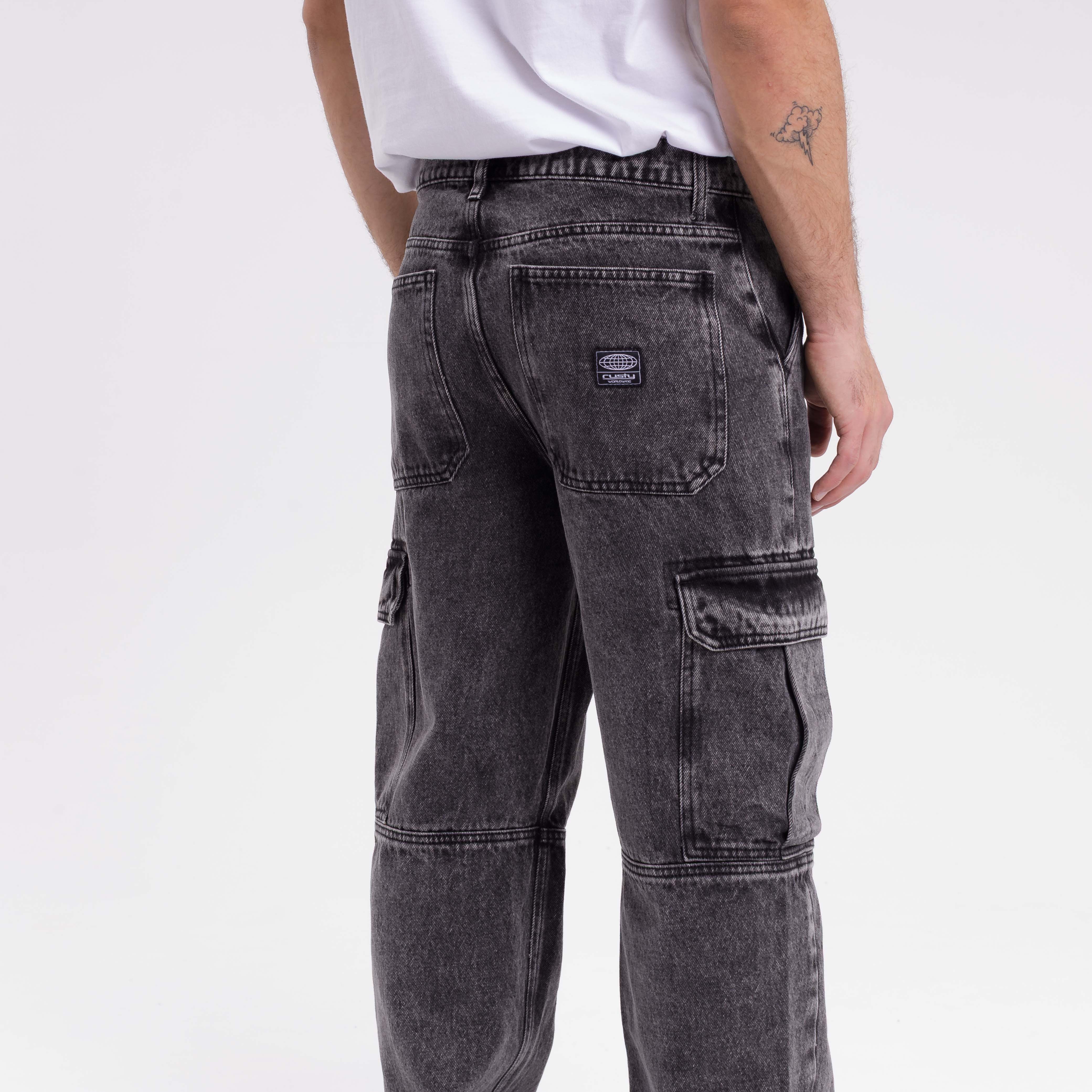 Jean Rusty Parklife 2 Cargo Jean Acid Black - Image 4