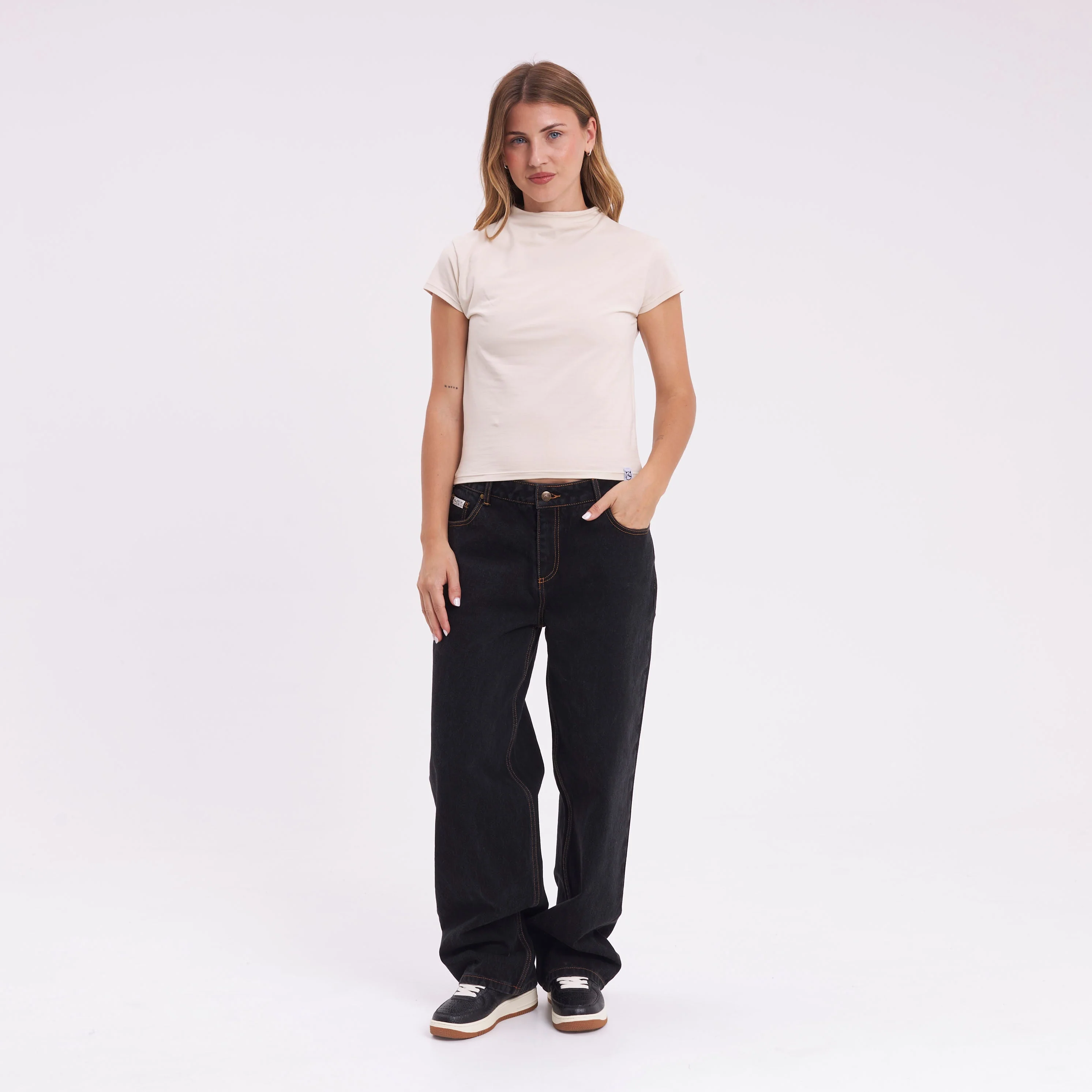 Jean Rusty Bethany Baggy Low Rise Jean Ld Black Out - Image 2