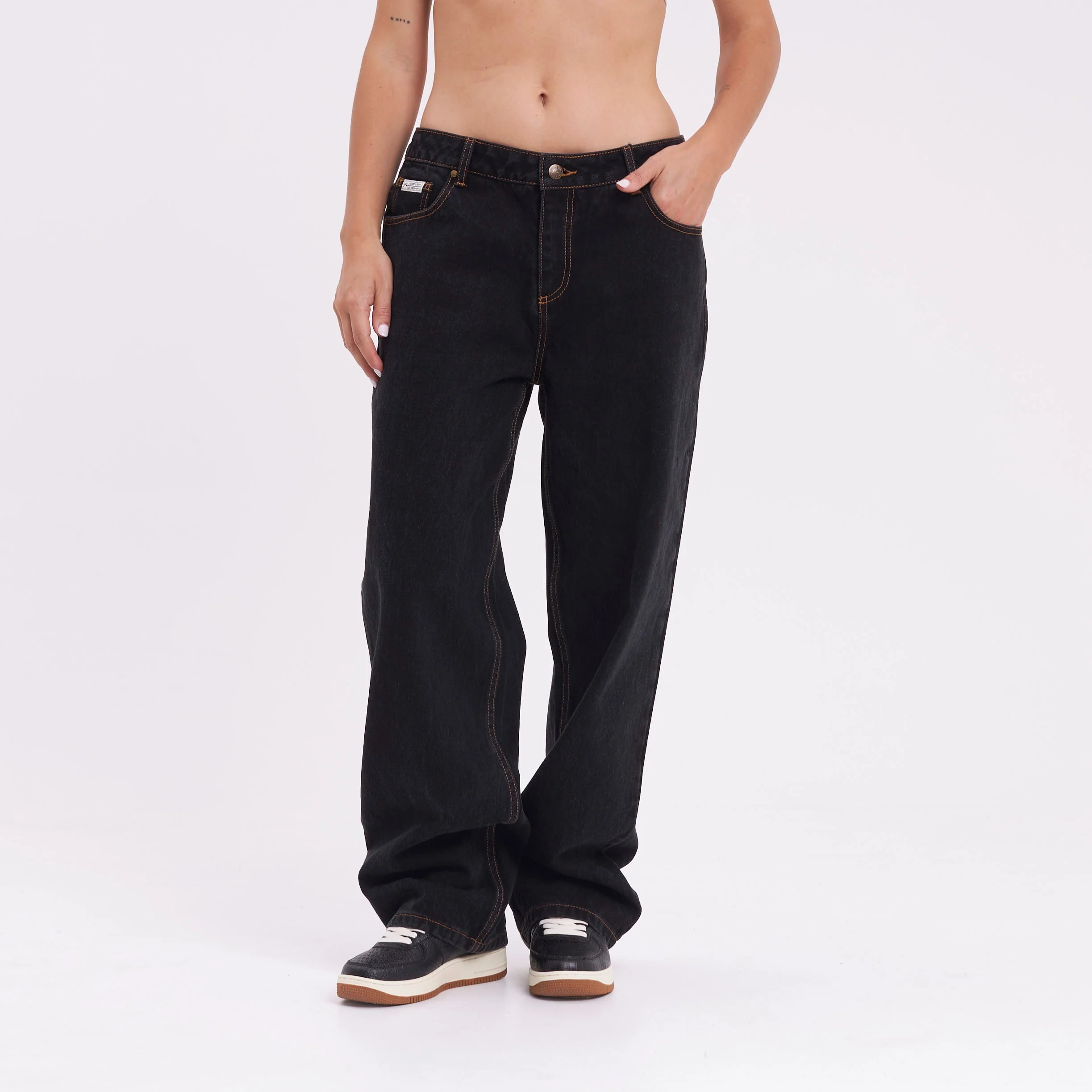 Jean Rusty Bethany Baggy Low Rise Jean Ld Black Out - Image 3