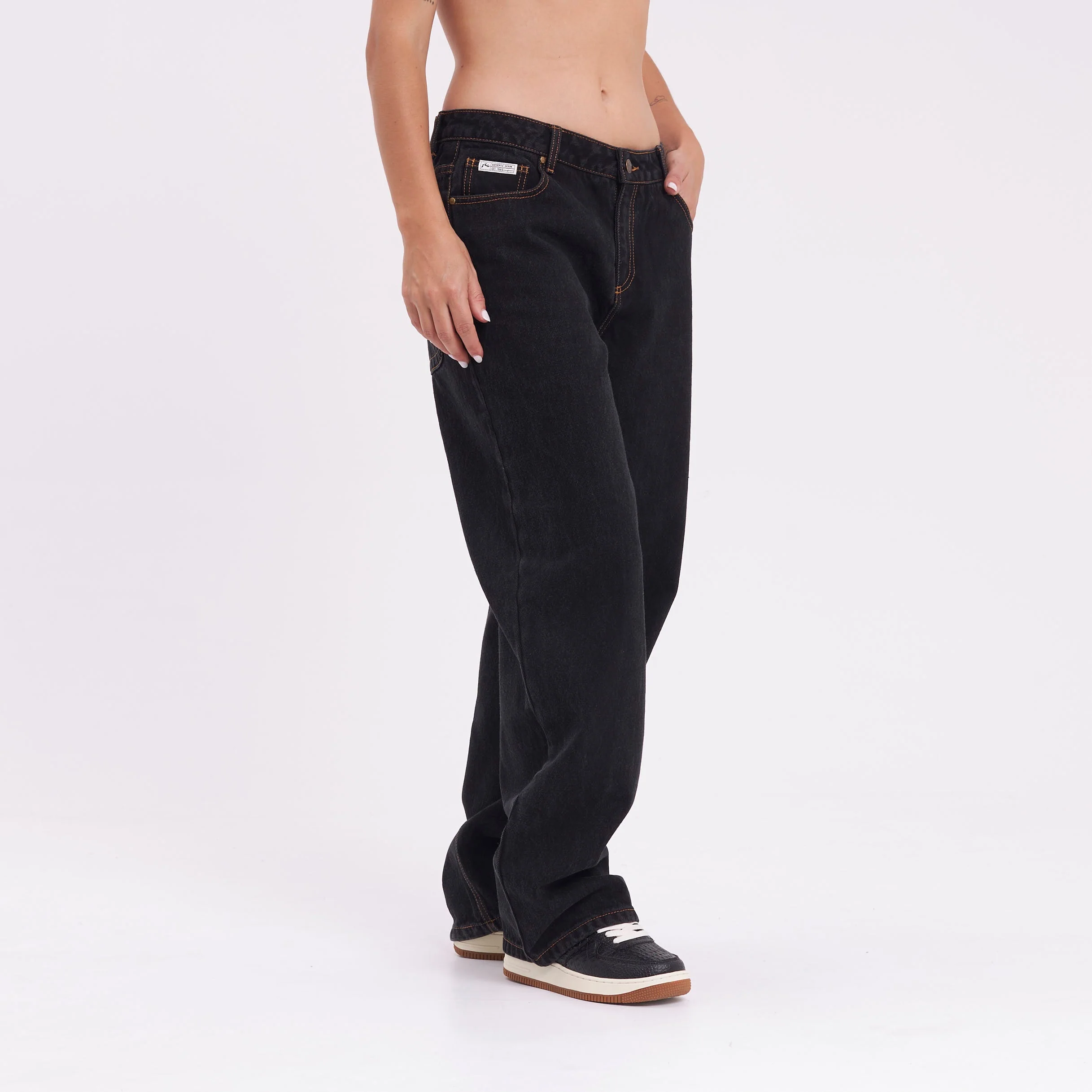 Jean Rusty Bethany Baggy Low Rise Jean Ld Black Out - Image 4