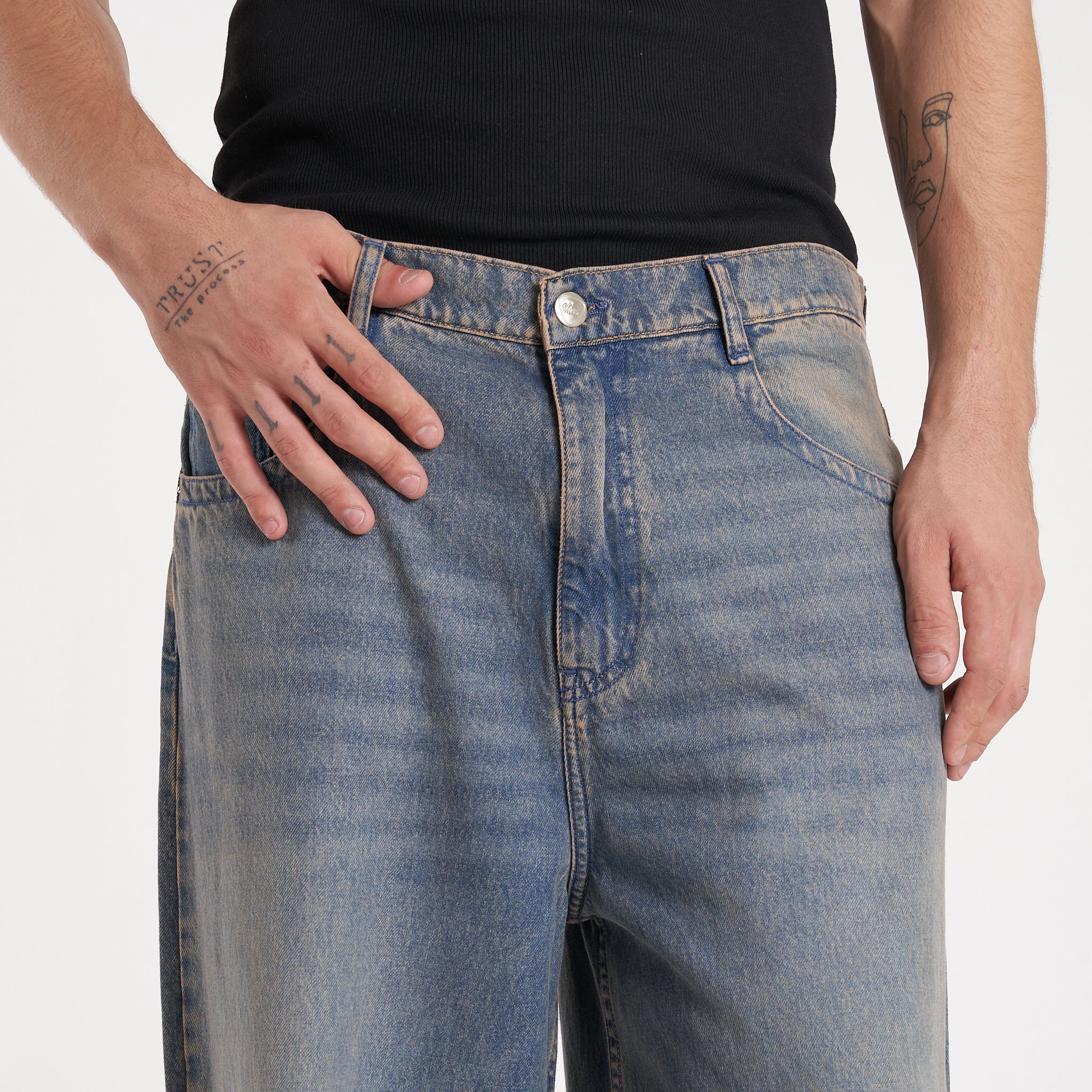 Jean Vulk Erza Wide Long Jean Blue Sand - Image 3