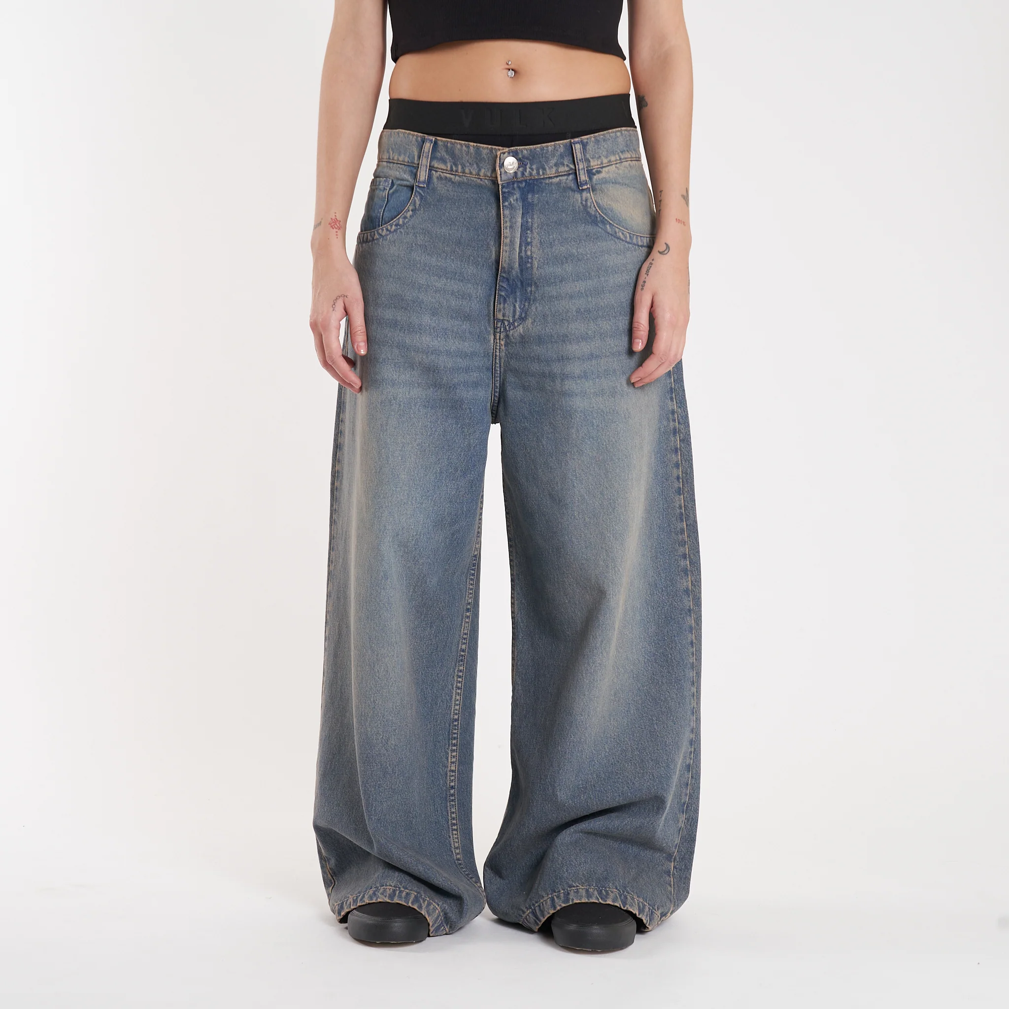 Jean Vulk Erza Wide Long Jean Blue Sand - Image 4