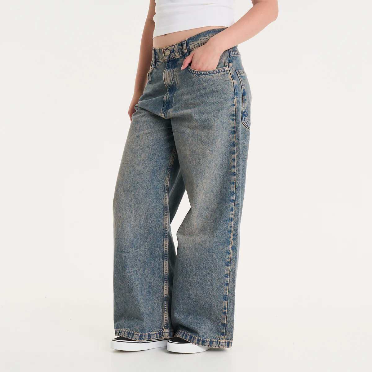 Jean Vulk Erza Wide Long Jean Blue Sand - Image 5