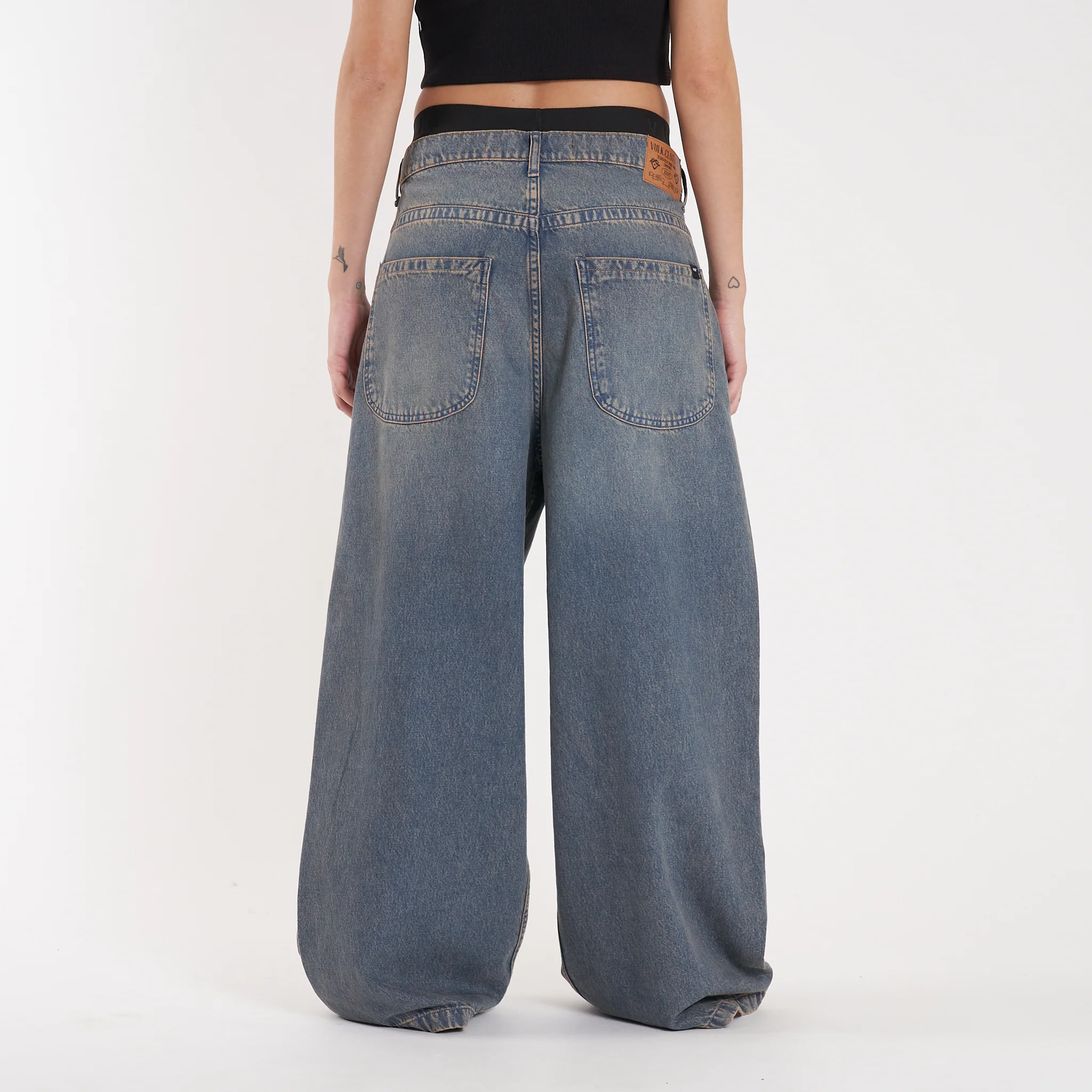 Jean Vulk Erza Wide Long Jean Blue Sand - Image 9