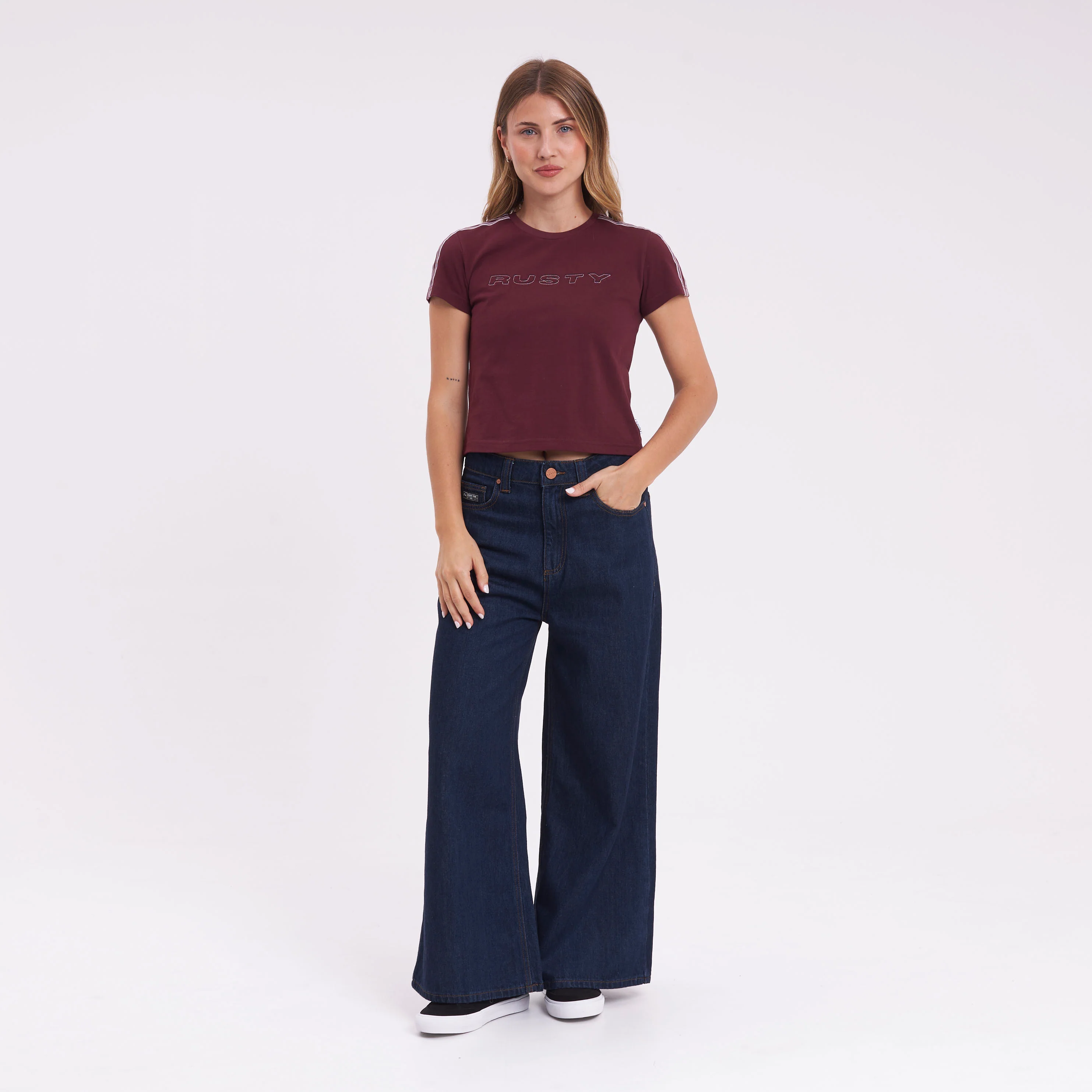 Jean Rusty Wendy Hi Rise Wide Leg Jean Ld Deep Blue - Image 9