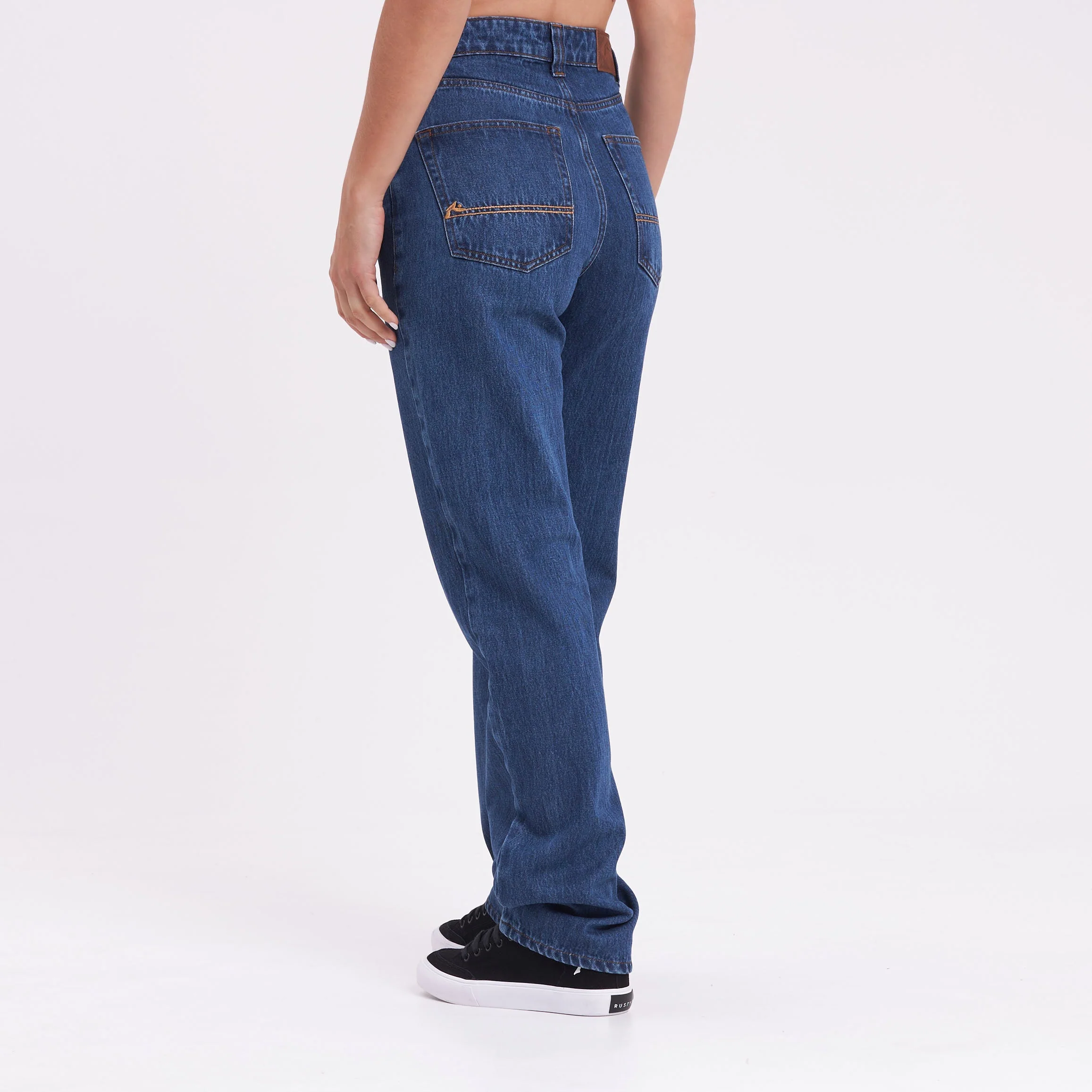 Jean Rusty Suzy Straight Mid Rise Jean Ld Deep Sea Blue - Image 4
