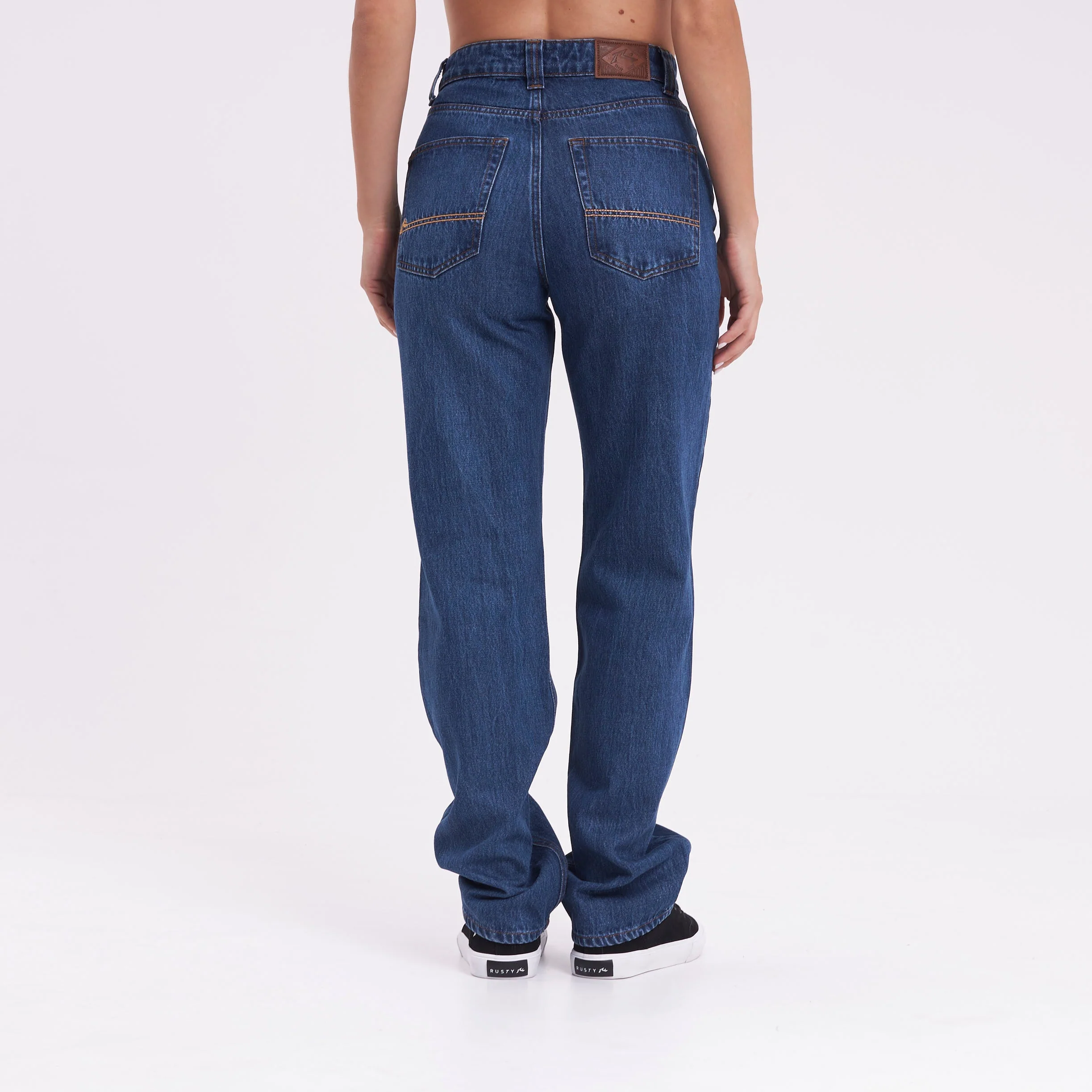 Jean Rusty Suzy Straight Mid Rise Jean Ld Deep Sea Blue - Image 5