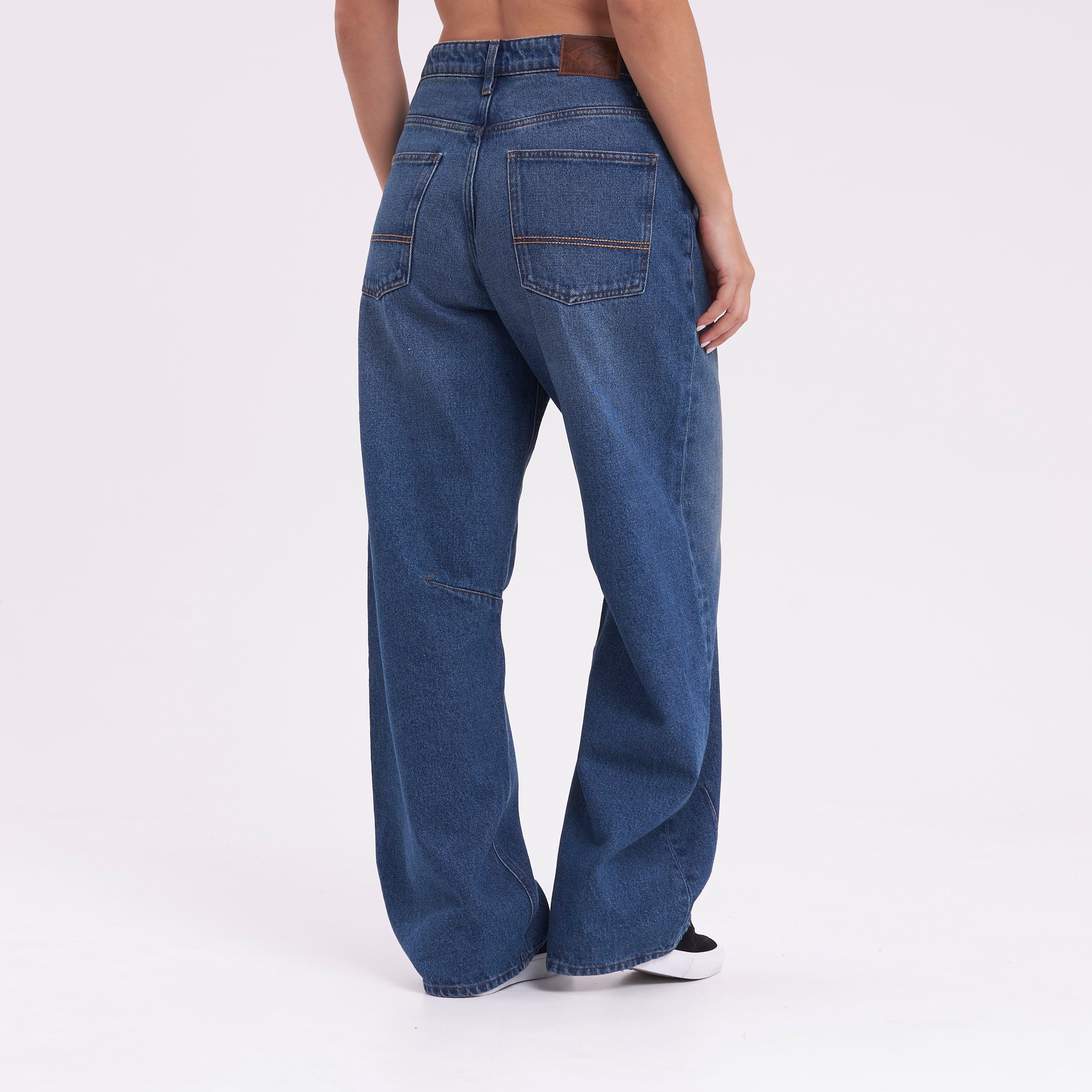Jean Rusty Mercy Baggy Mid Rise Jean Ld Middy Blue - Image 4