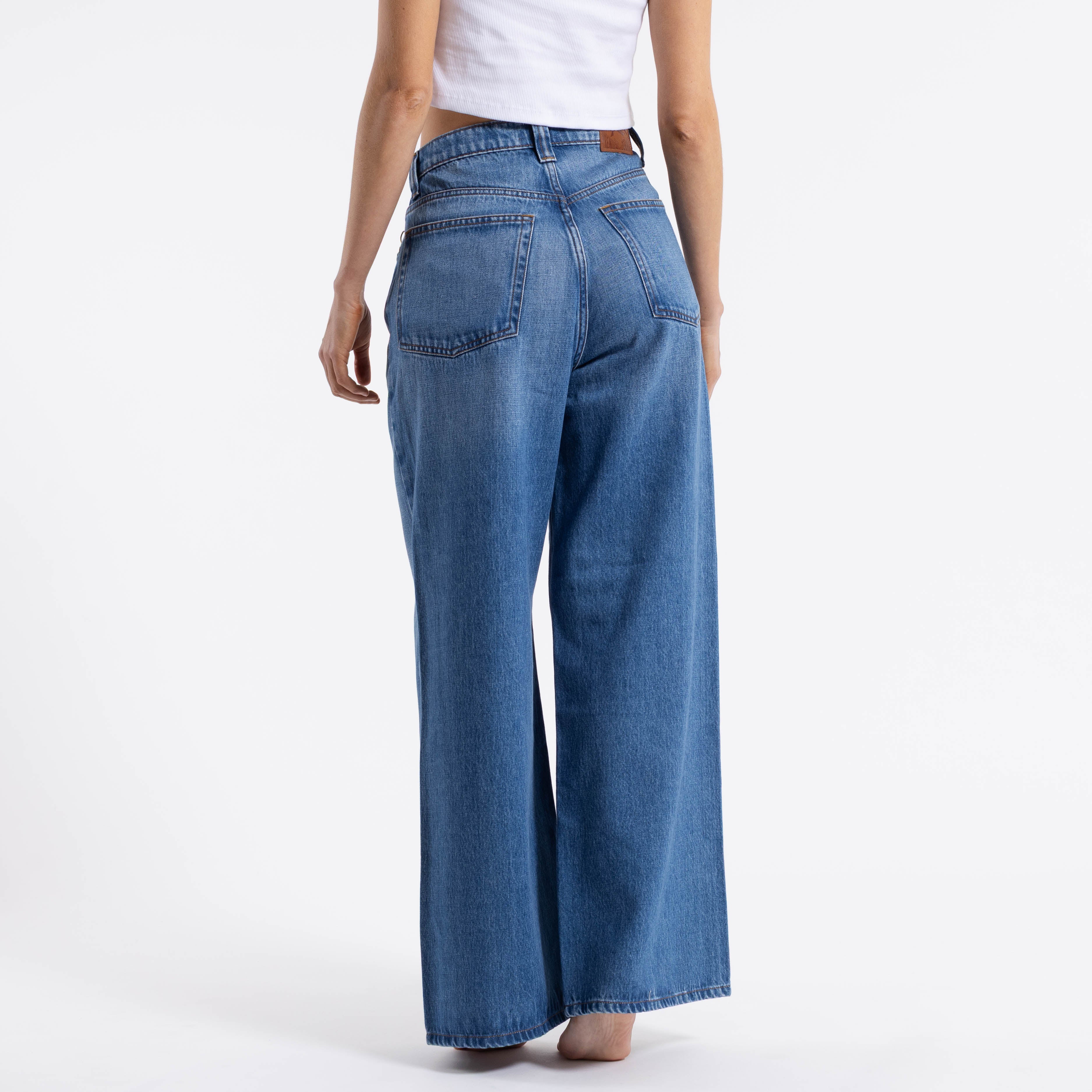 Jean Rusty Wendy Hi Rise Wide Leg Jean Ld Middy Blue - Image 3