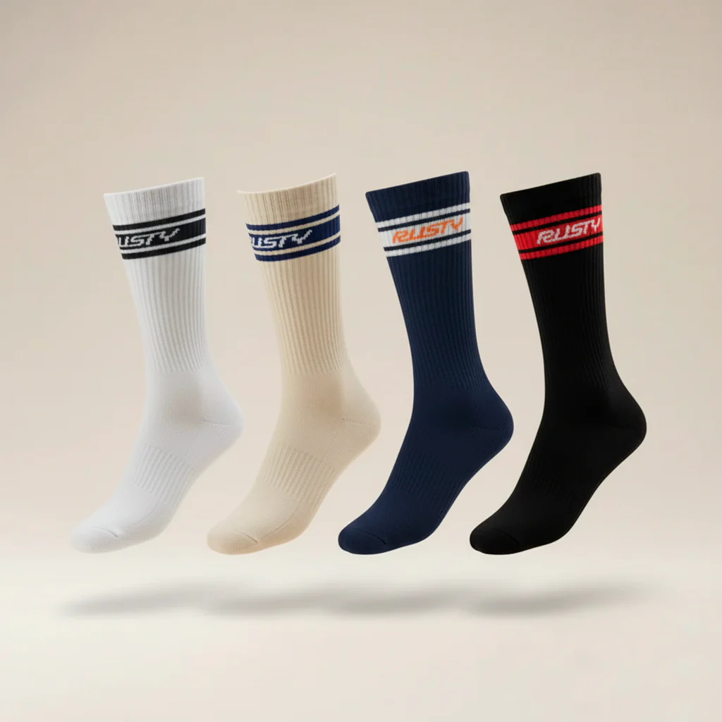 Medias Rusty Pit Crew Mid Calf 4-Sock Pack* Multi - Image 3