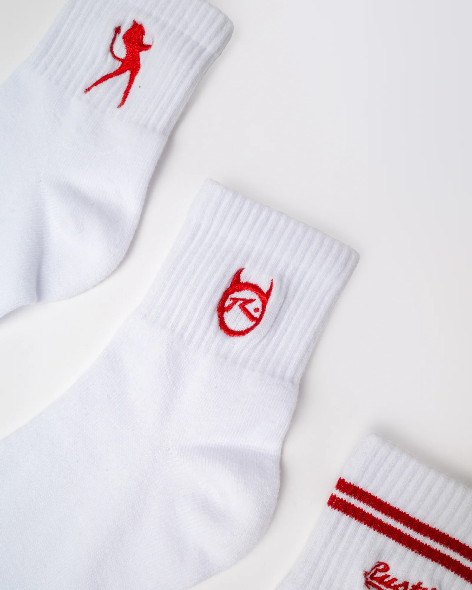 Medias Rusty Fancy Day Crew 3-Sock Pack* White - Image 2