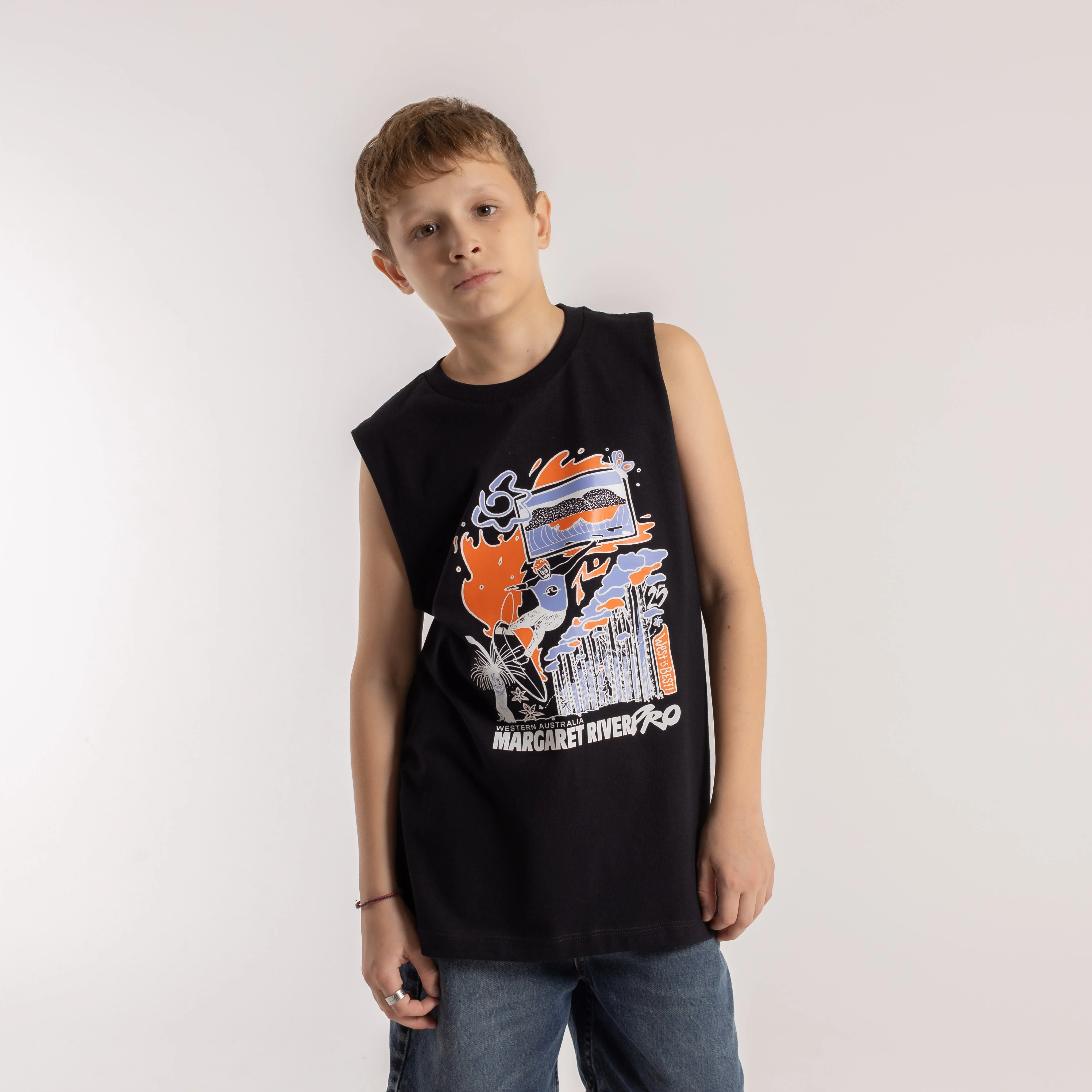 Musculosa Rusty Margaret River 25 Muscle Jr Black - Image 2
