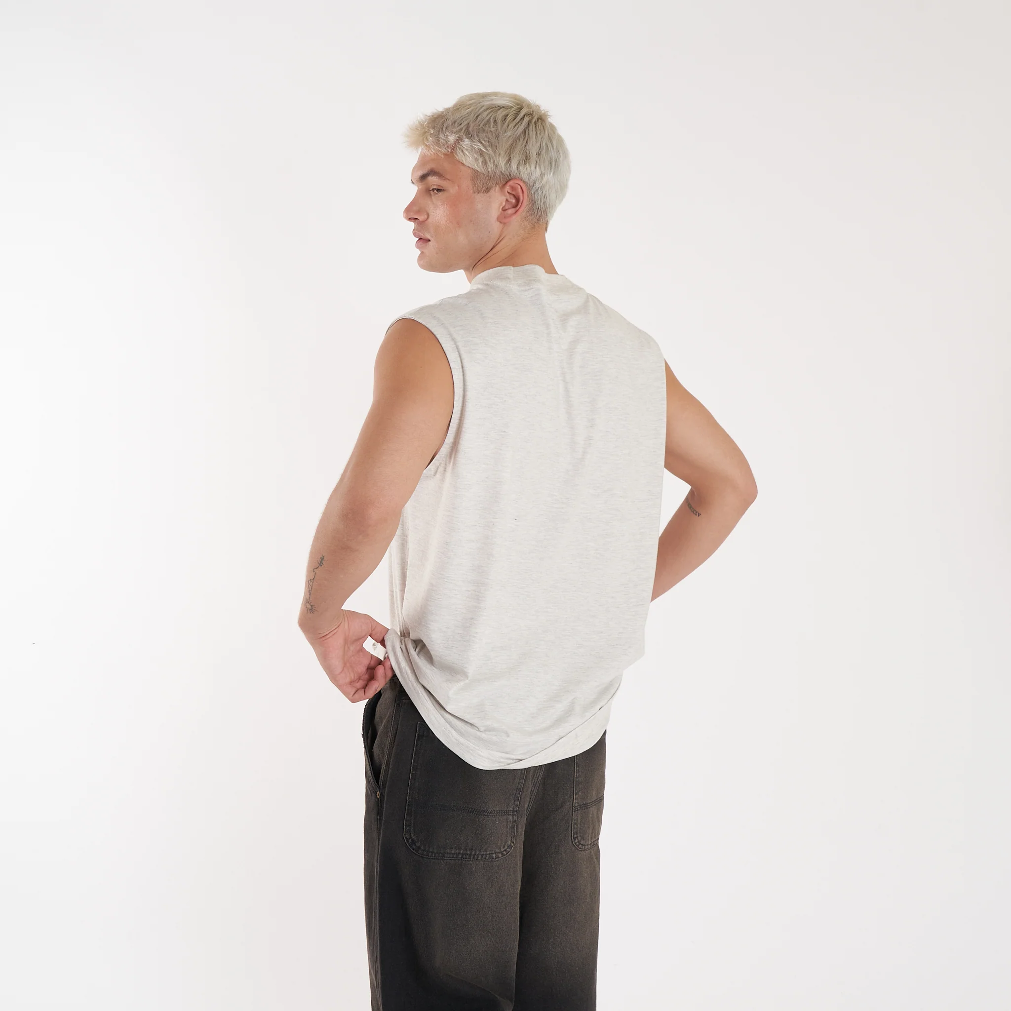 Musculosa Vulk Trip Muscle Cream Grey - Image 8