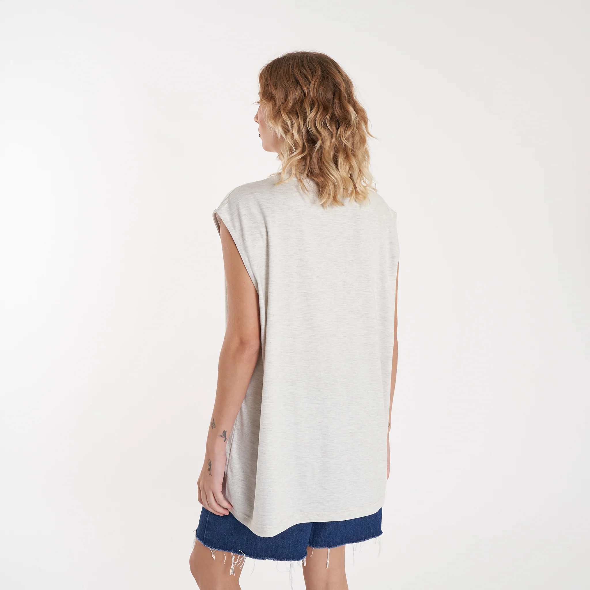 Musculosa Vulk Trip Muscle Cream Grey - Image 9