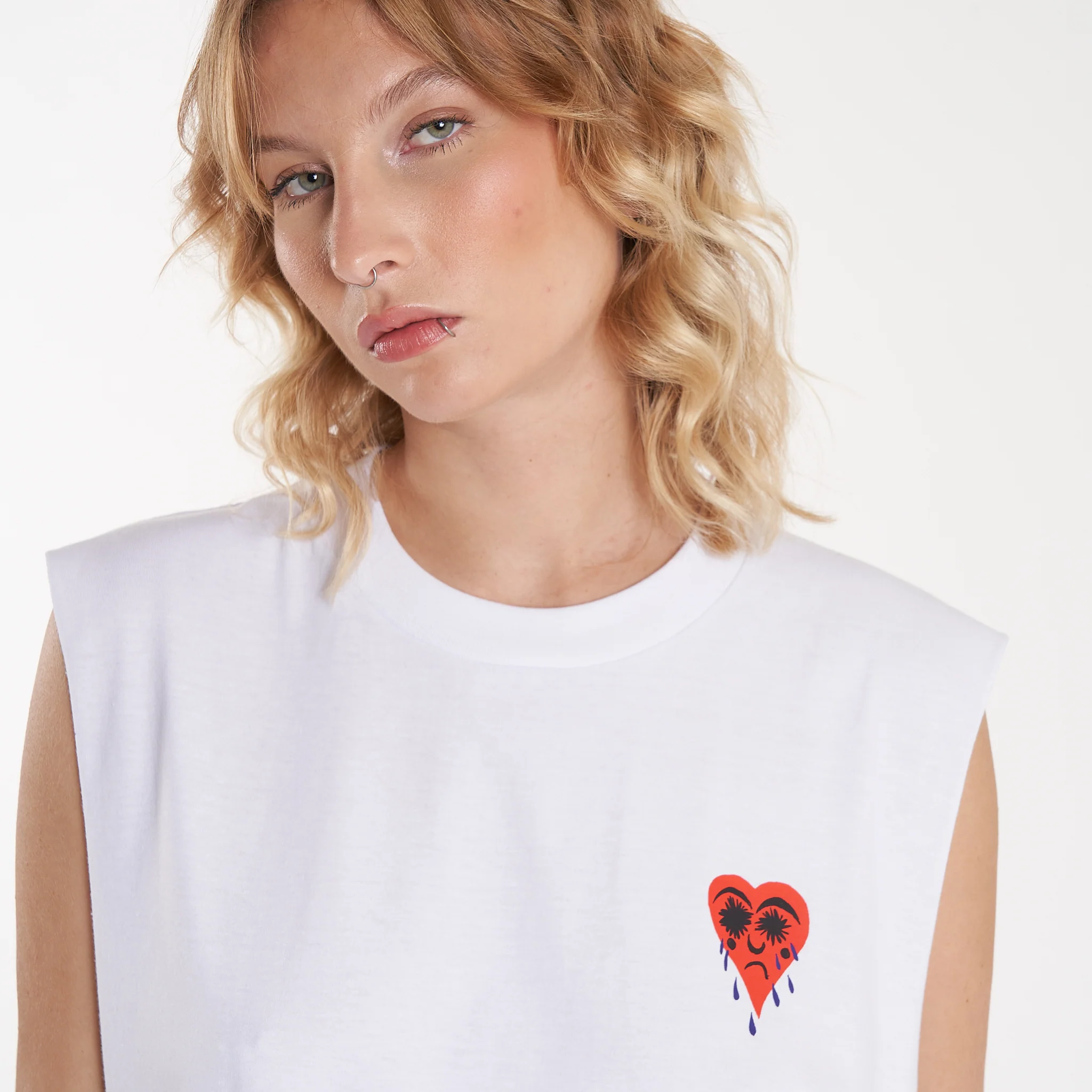 Musculosa Vulk Tears Muscle White - Image 2