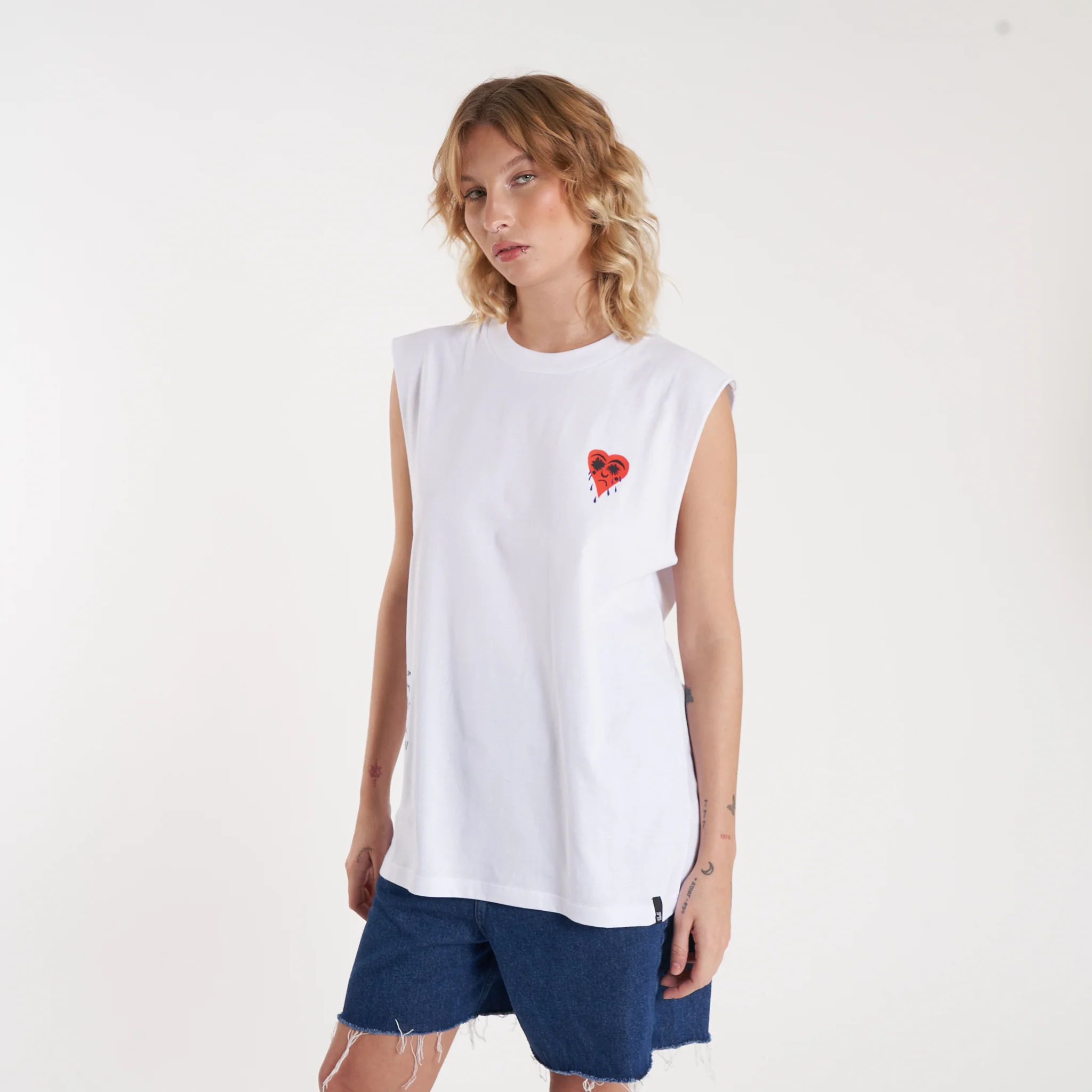 Musculosa Vulk Tears Muscle White - Image 5